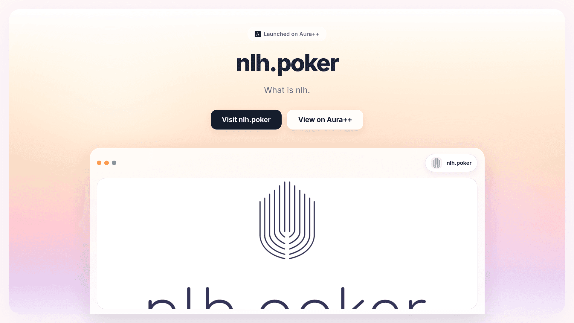 nlh.poker launch story featured image on Aura++