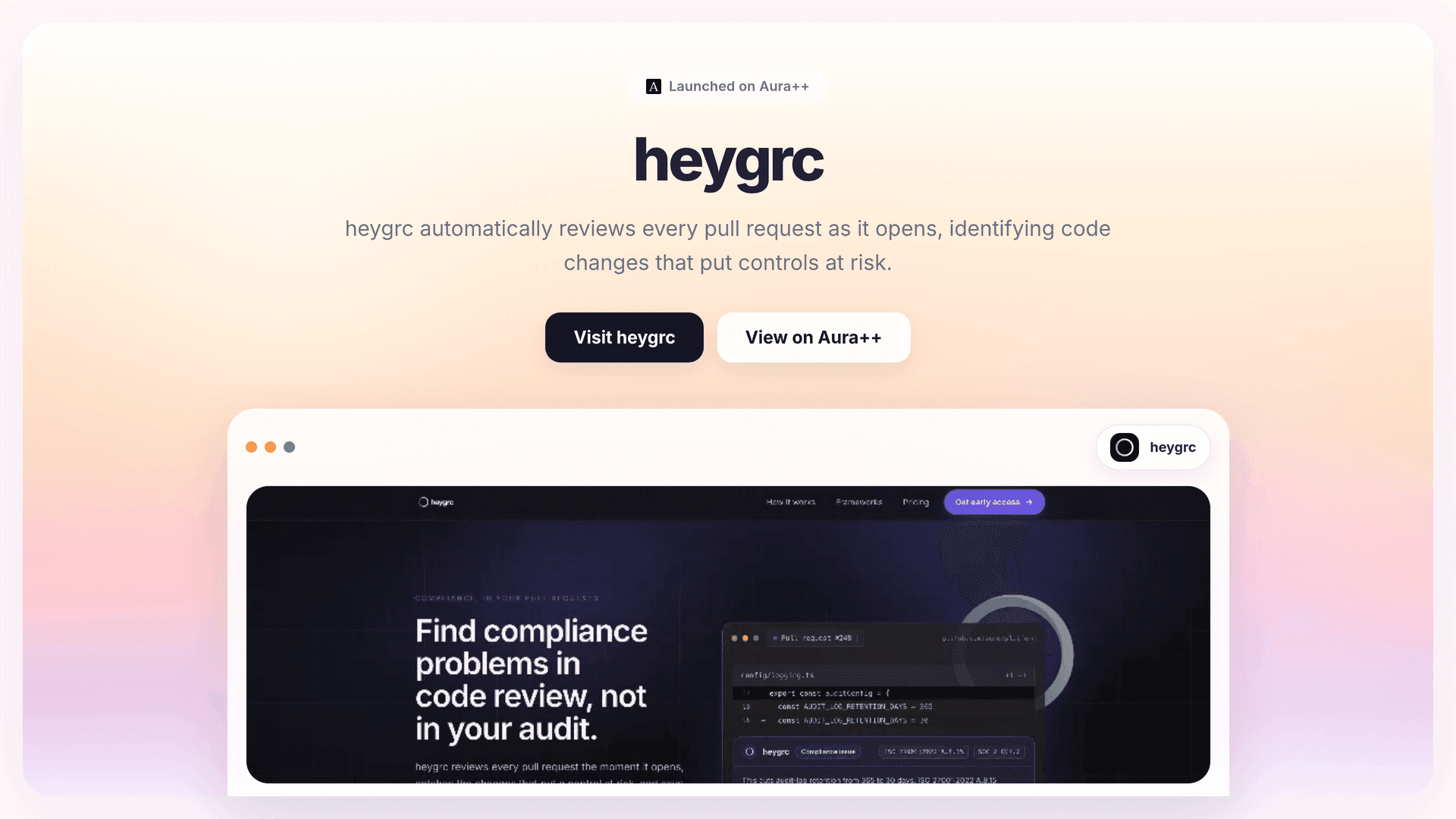 heygrc launch story featured image on Aura++