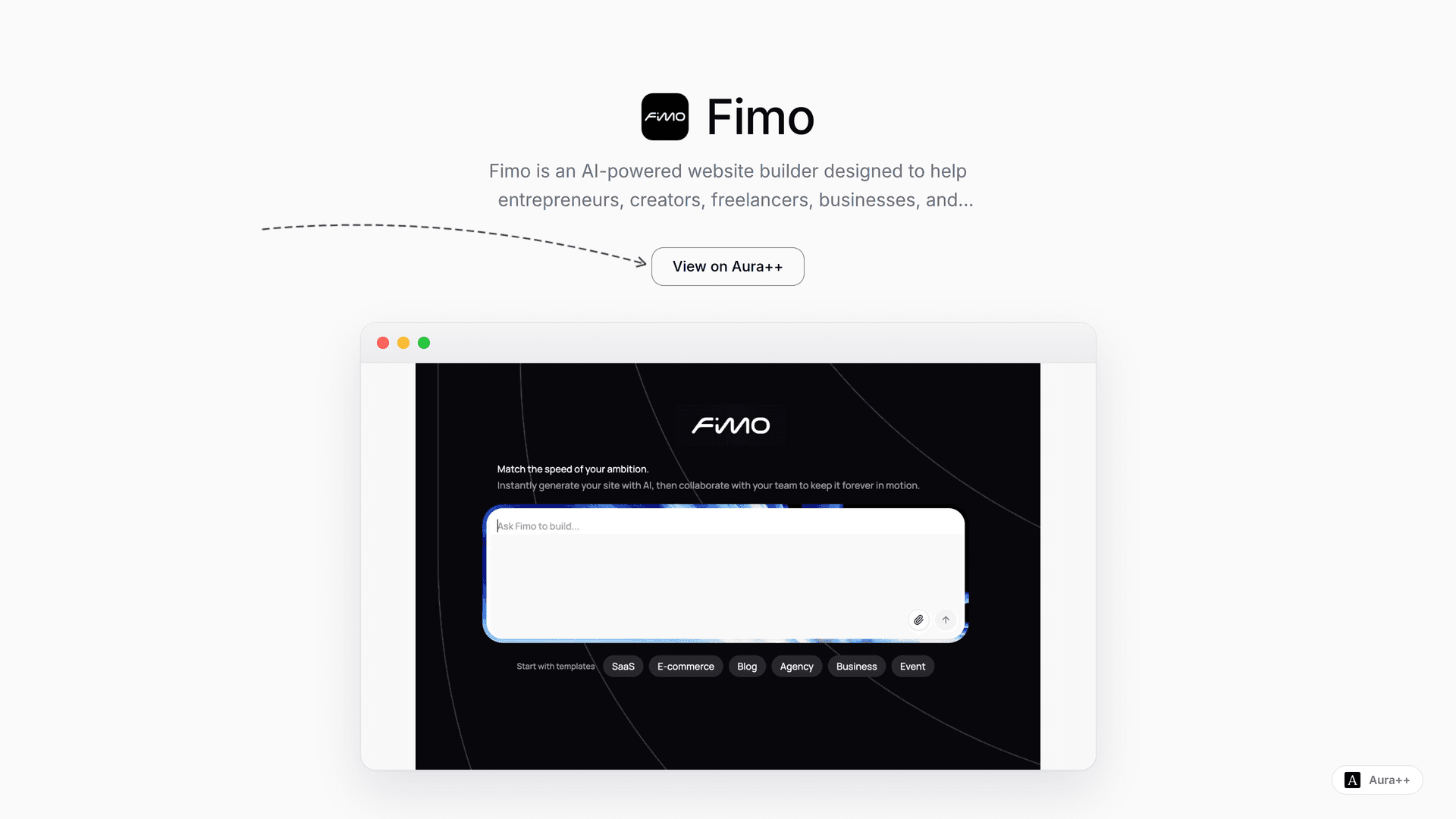 Fimo launch story featured image on Aura++