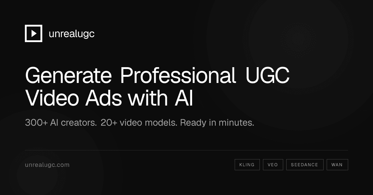 AI-Powered UGC Video Ad Generator product preview for startup listing on Aura++