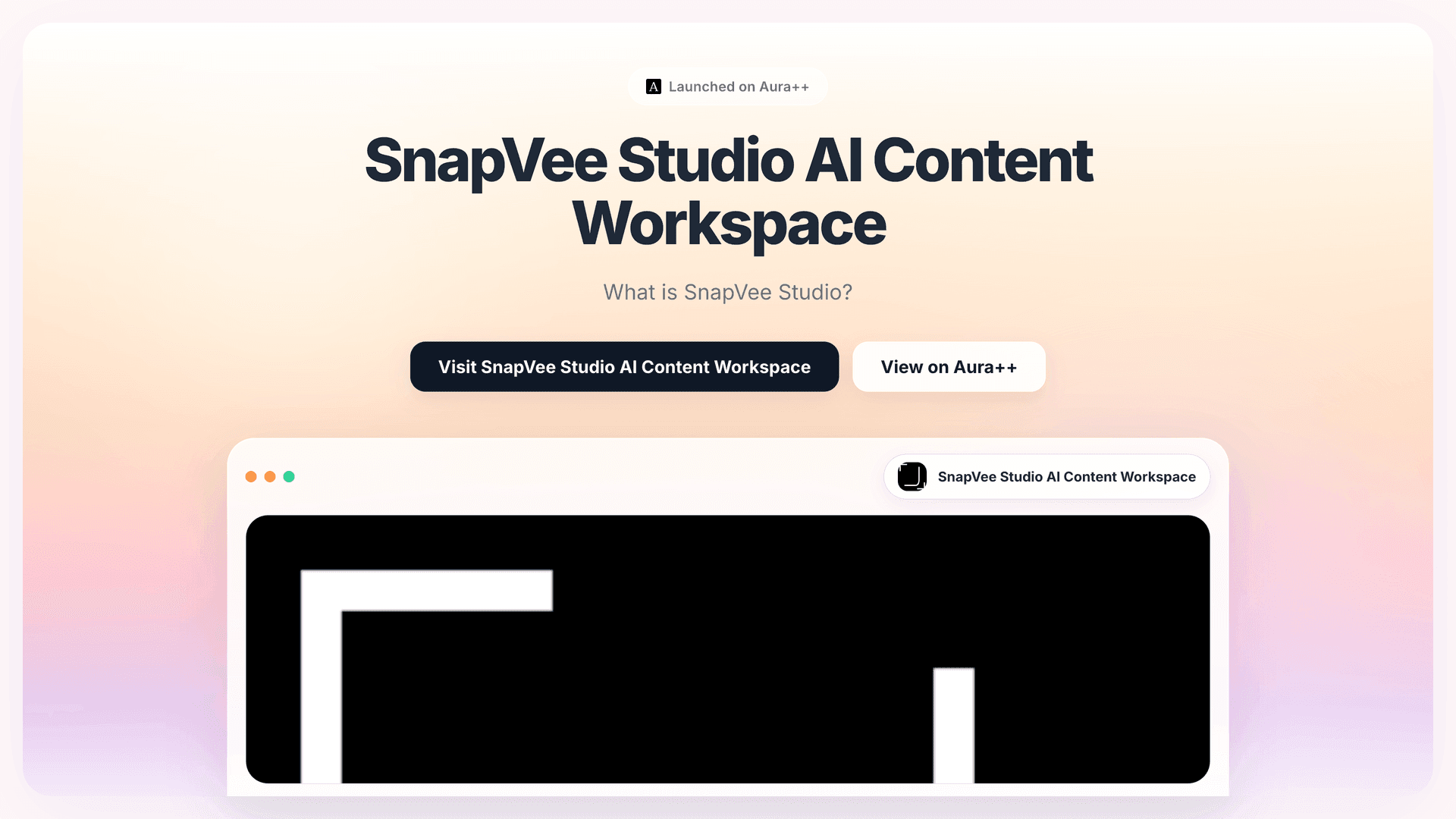 SnapVee launch story featured image on Aura++