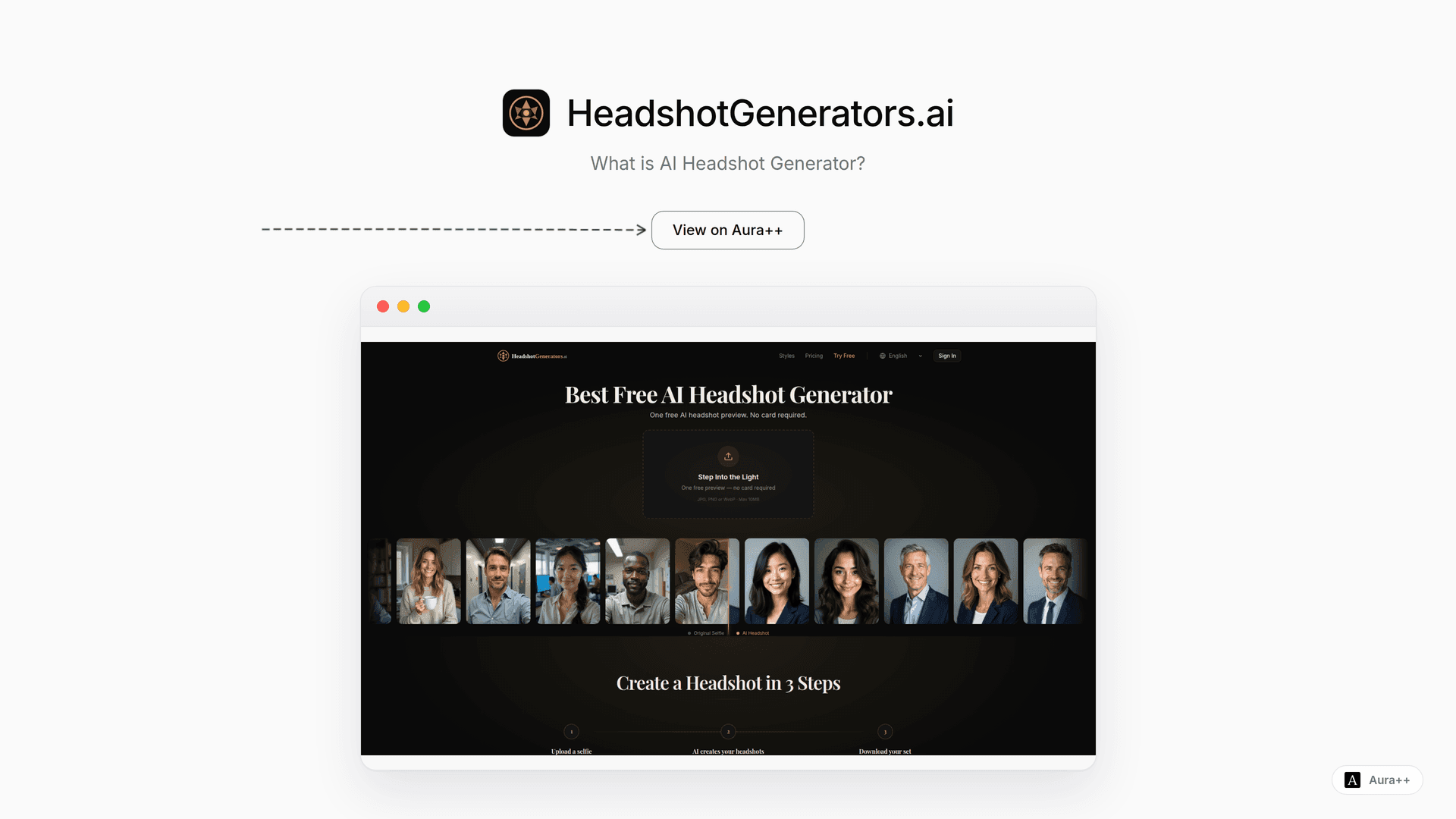 HeadshotGenerators.ai launch story featured image on Aura++