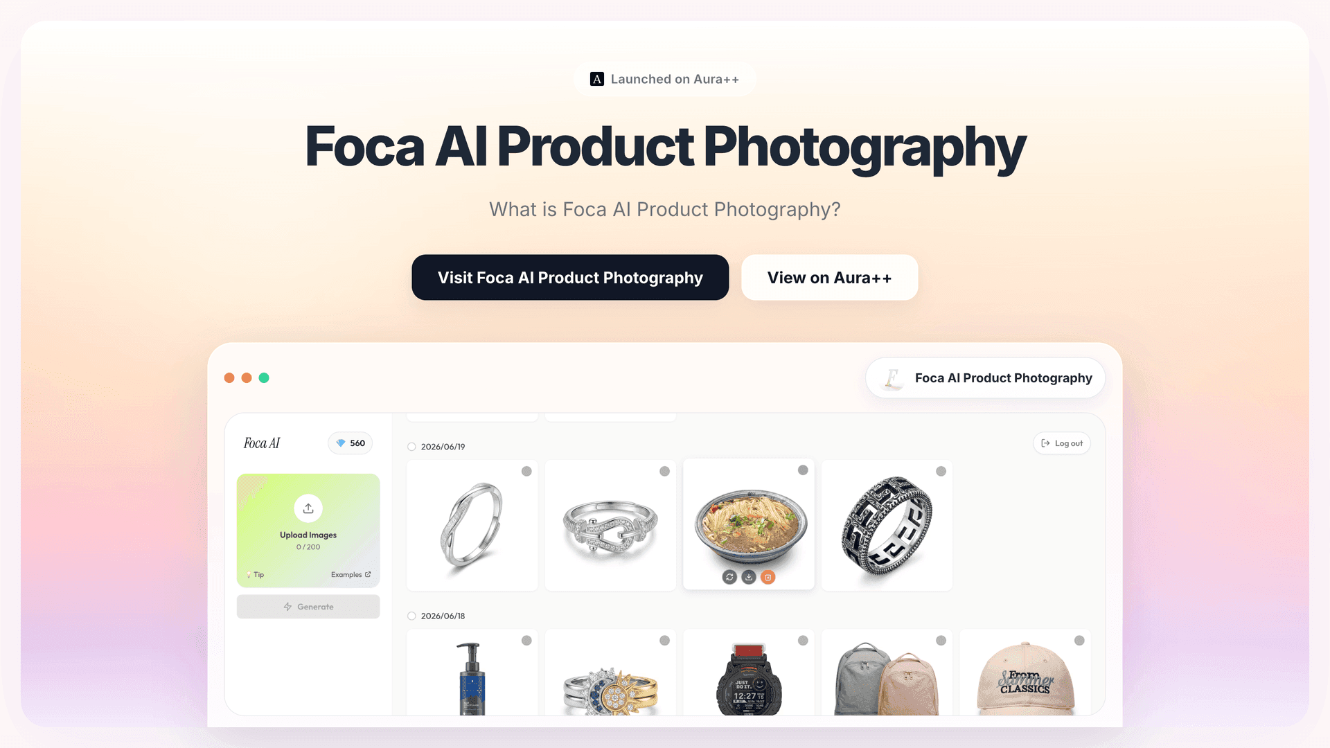 Foca AI Product Photography launch story featured image on Aura++