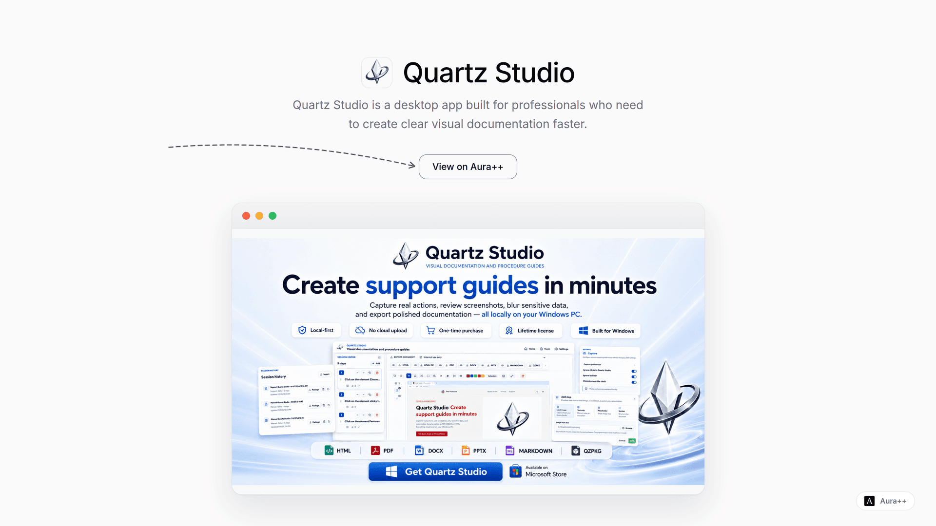 Quartz Studio launch story featured image on Aura++