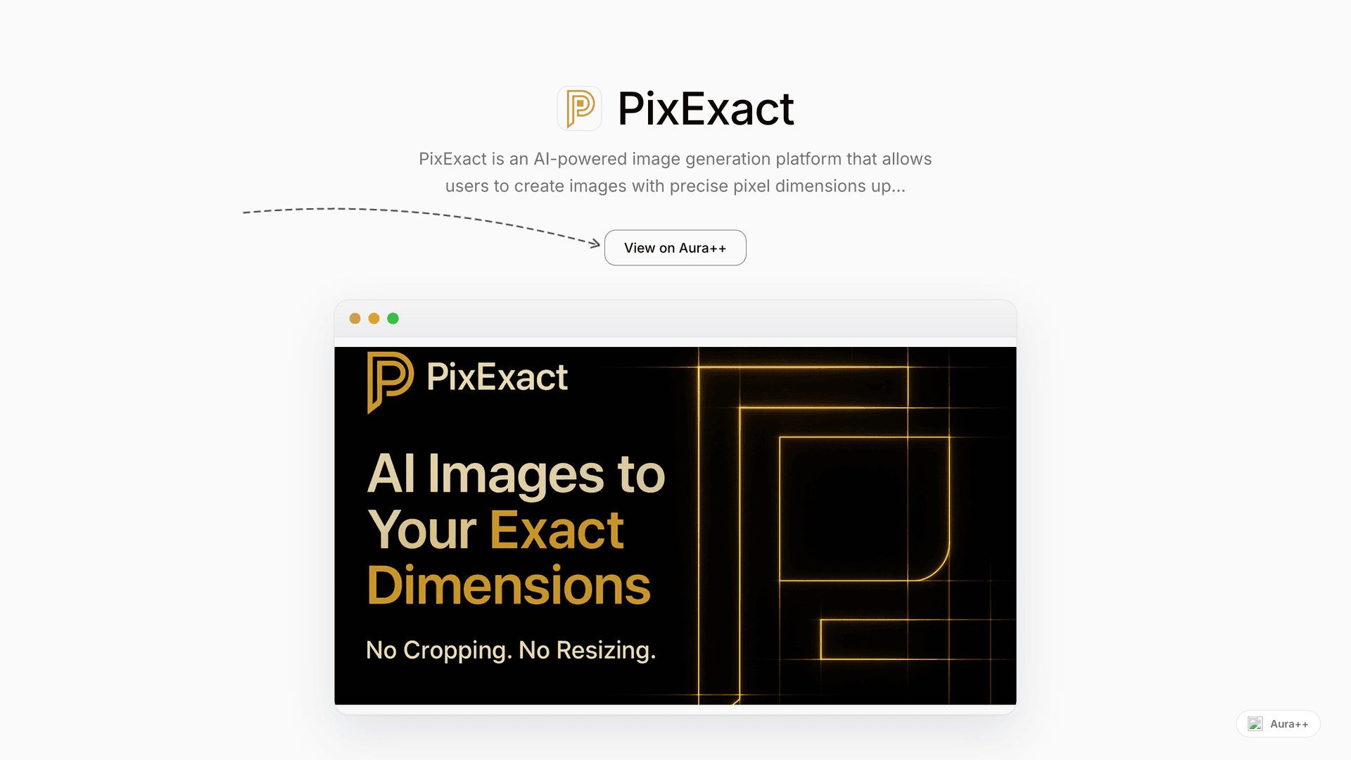 PixExact launch story featured image on Aura++