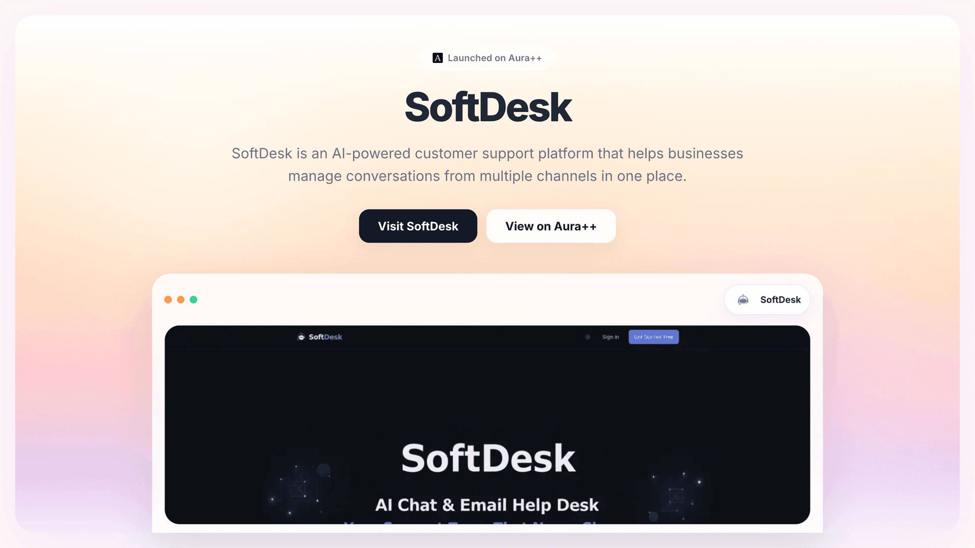SoftDesk launch story featured image on Aura++
