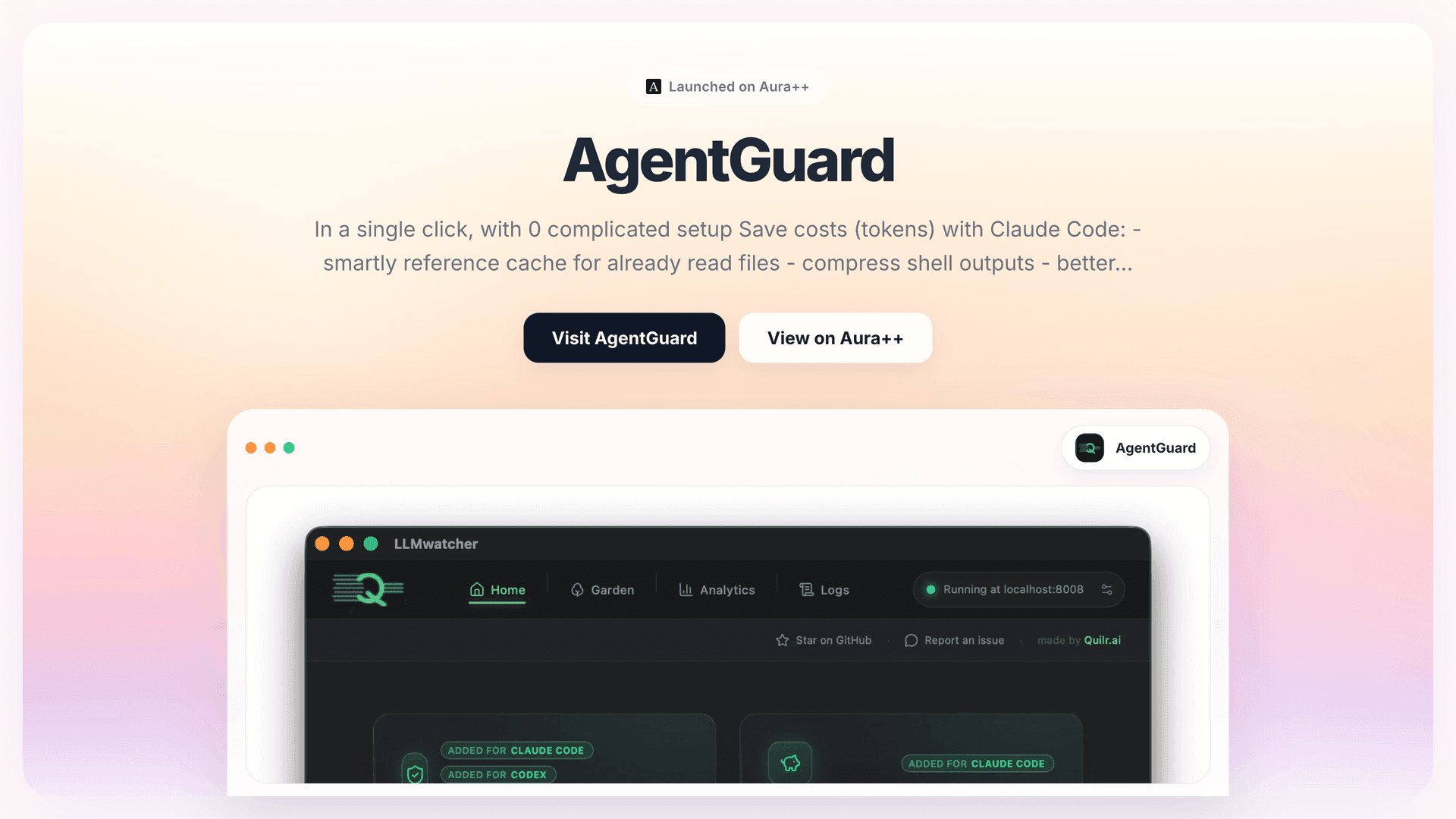 AgentGuard launch story featured image on Aura++
