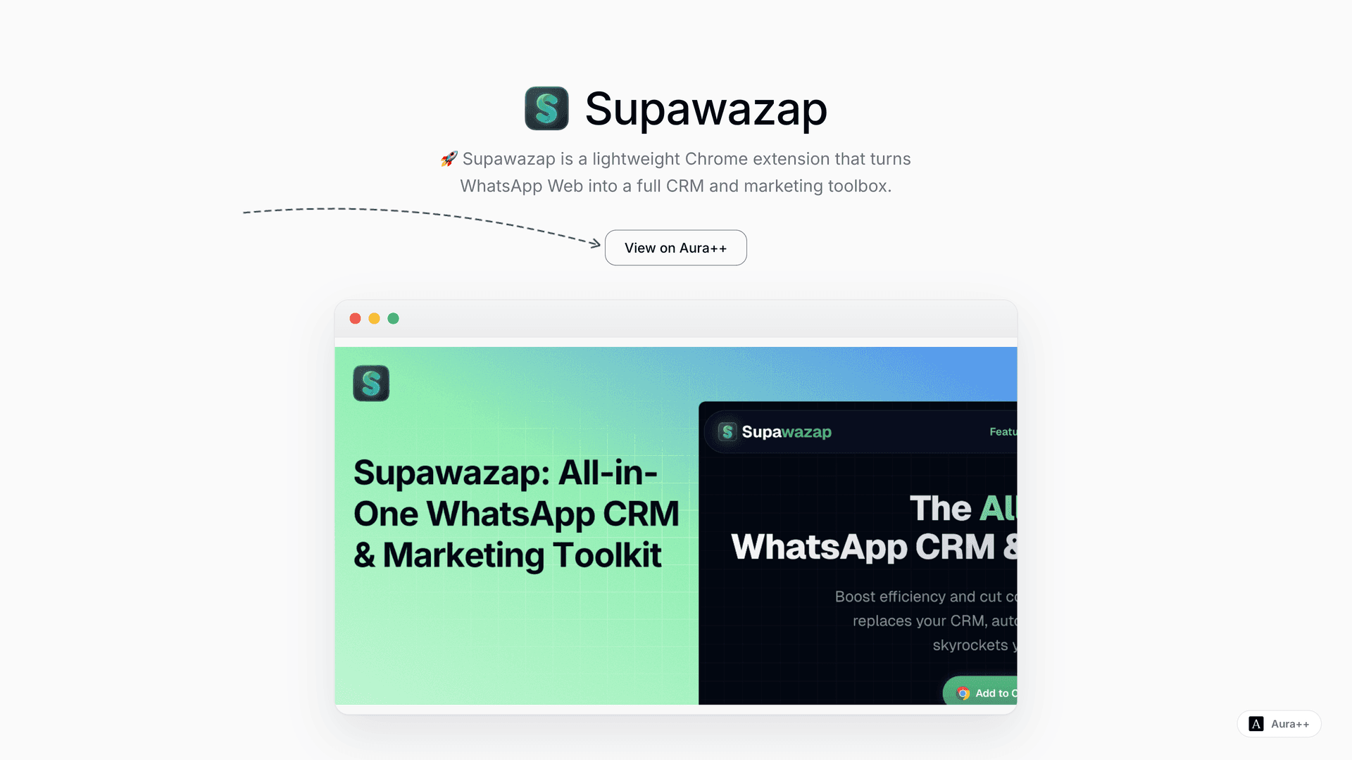 Supawazap launch story featured image on Aura++