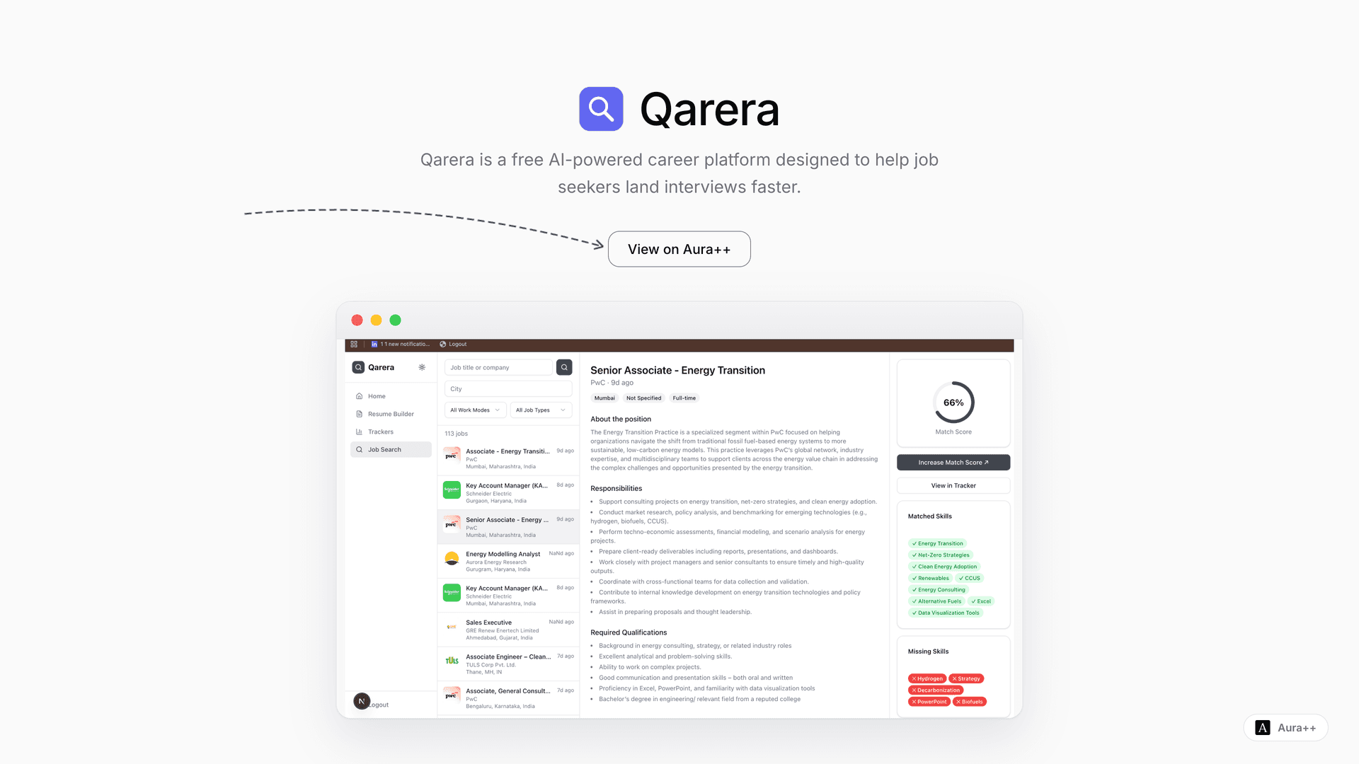 Qarera launch story featured image on Aura++