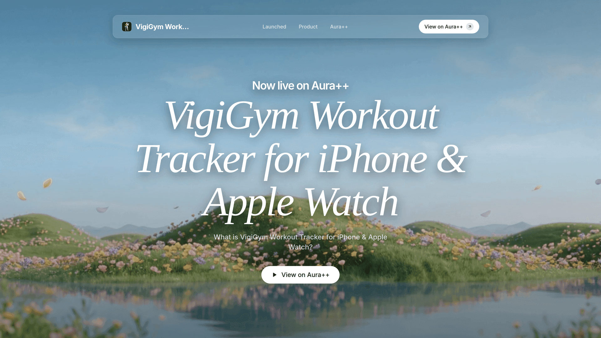 VigiGym Workout Tracker for iPhone & Apple Watch launch story featured image on Aura++