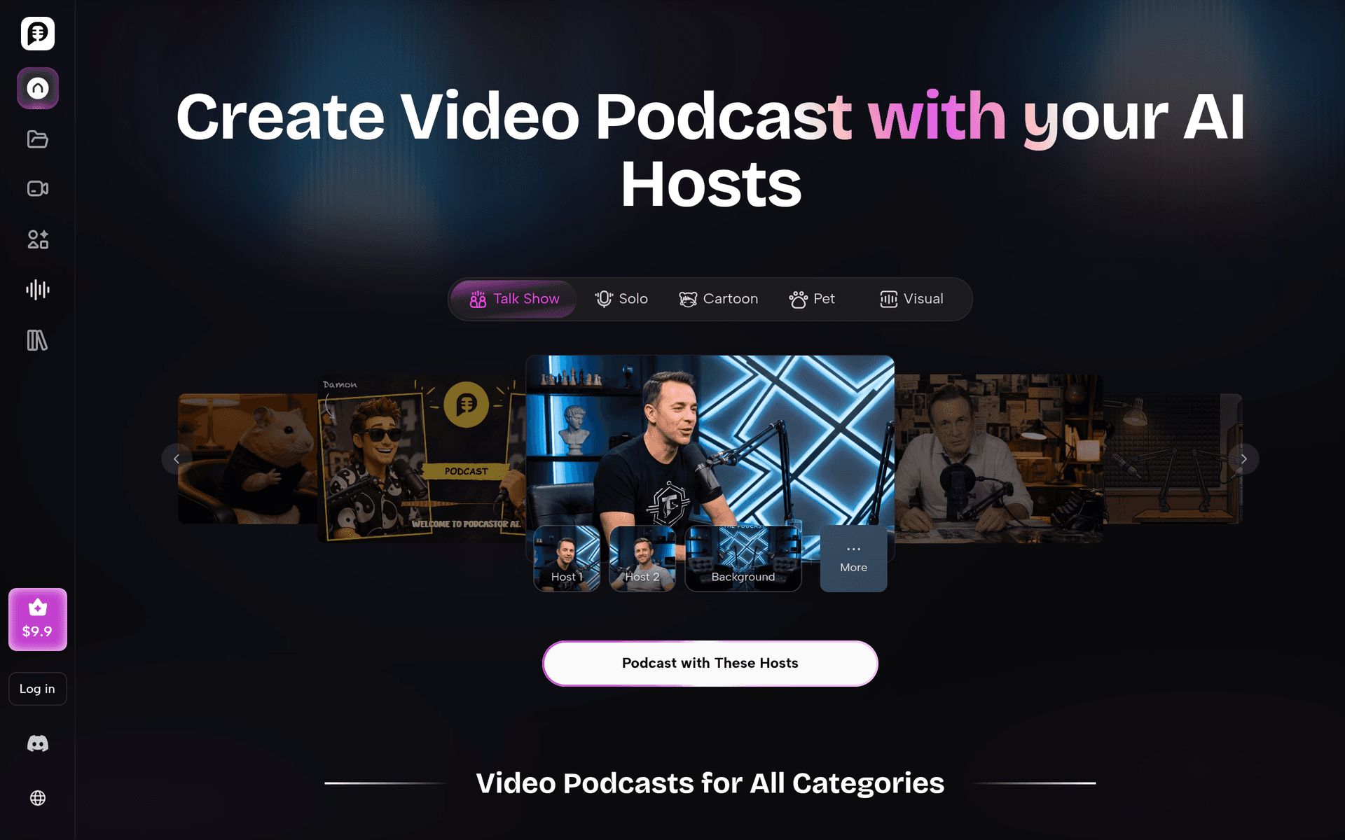 PodcastorAI product preview for startup listing on Aura++