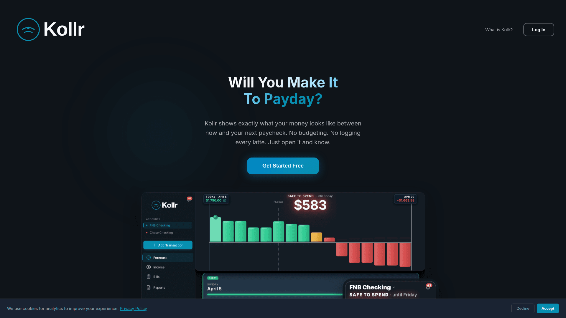 Kollr product preview for startup listing on Aura++