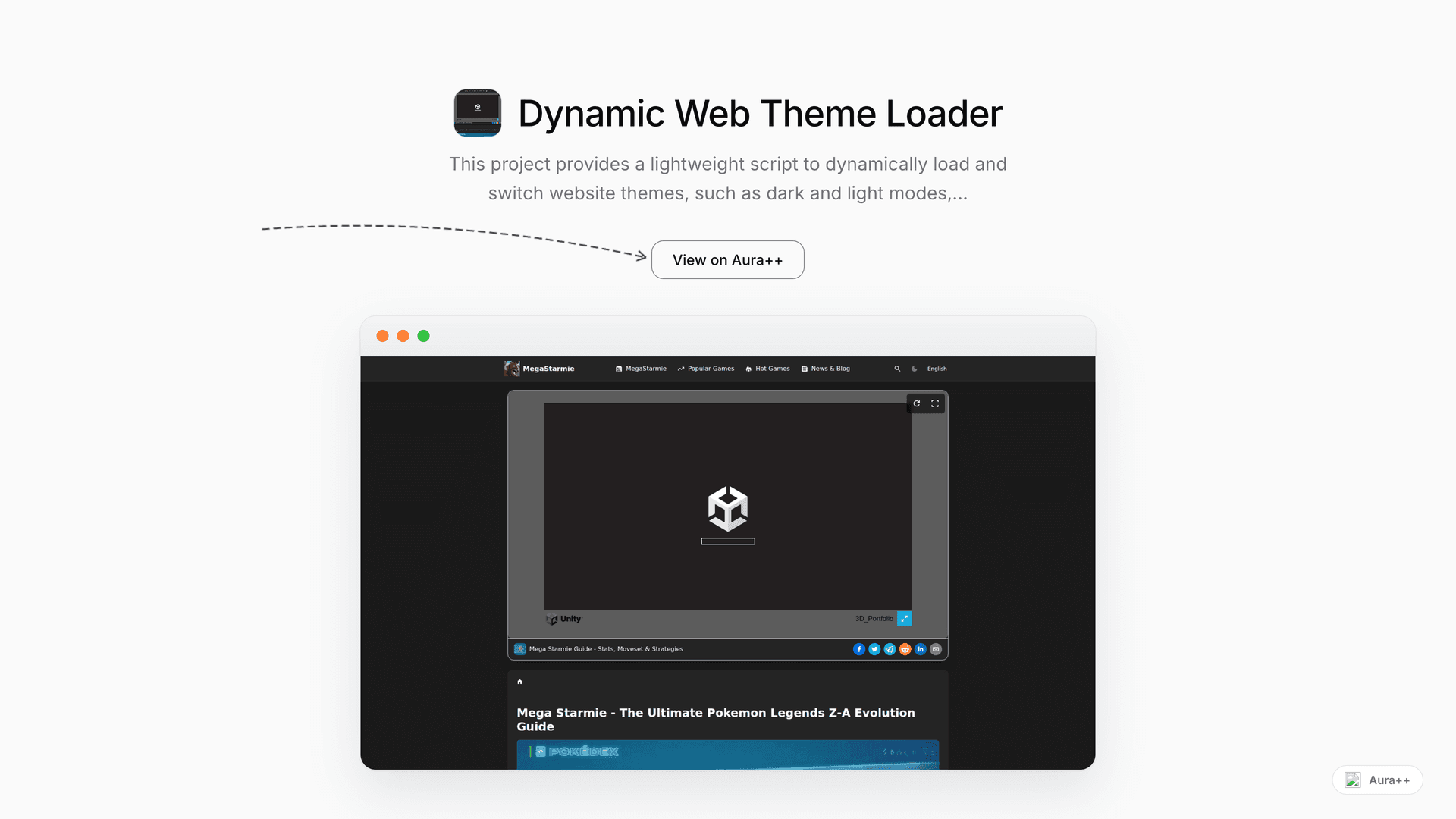 Dynamic Web Theme Loader launch story featured image on Aura++