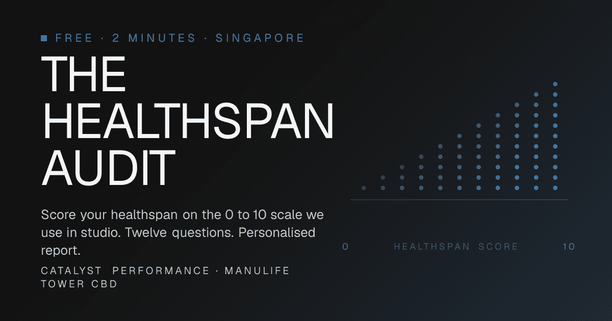 Catalyst Healthspan Audit product preview for startup listing on Aura++