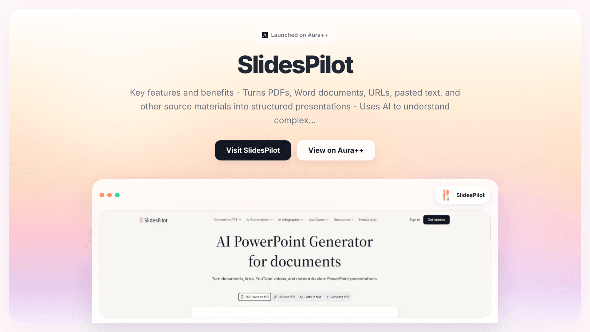 Transform Documents into Presentations with SlidesPilot AI