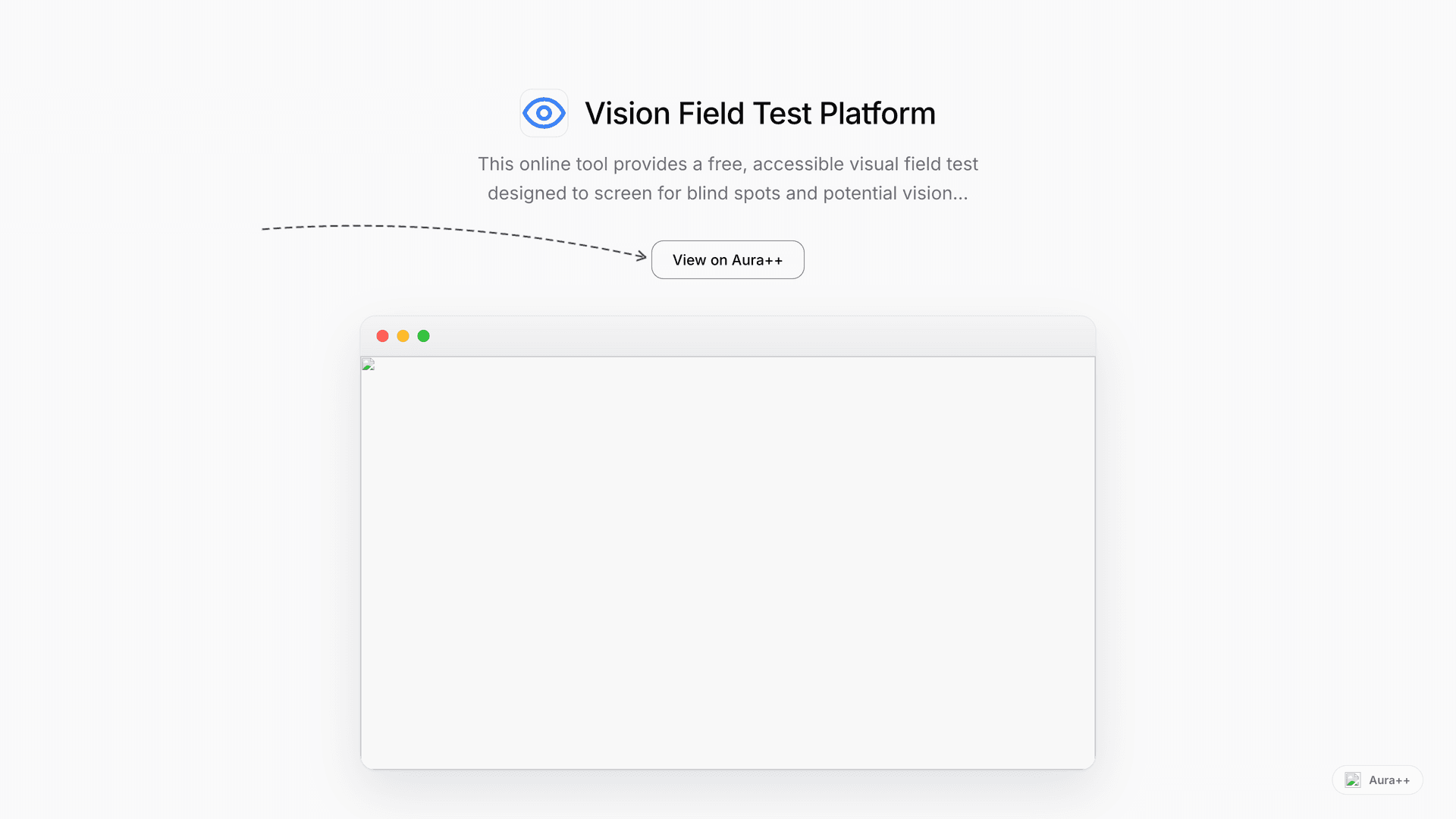 Vision Field Test Platform launch story featured image on Aura++