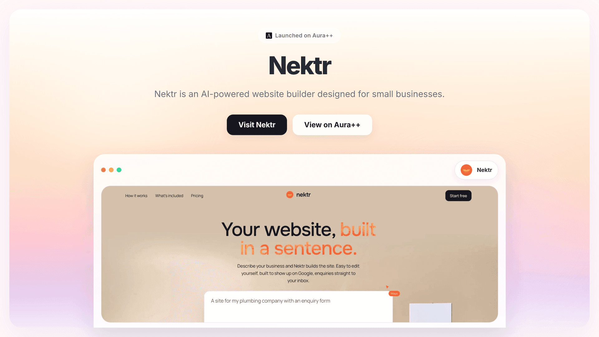 Simplify Web Design with Nektr's AI-Powered Builder for SMBs