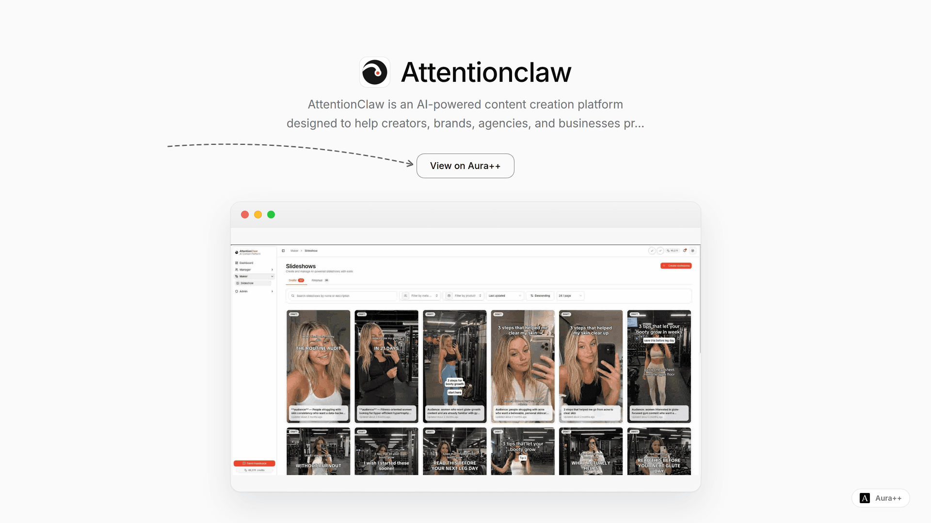 Attentionclaw launch story featured image on Aura++