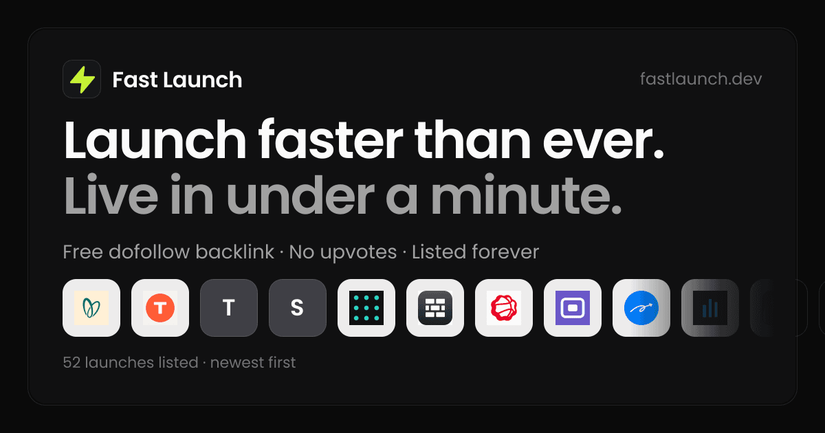Fast Launch: Instant Product Deployment product preview for startup listing on Aura++