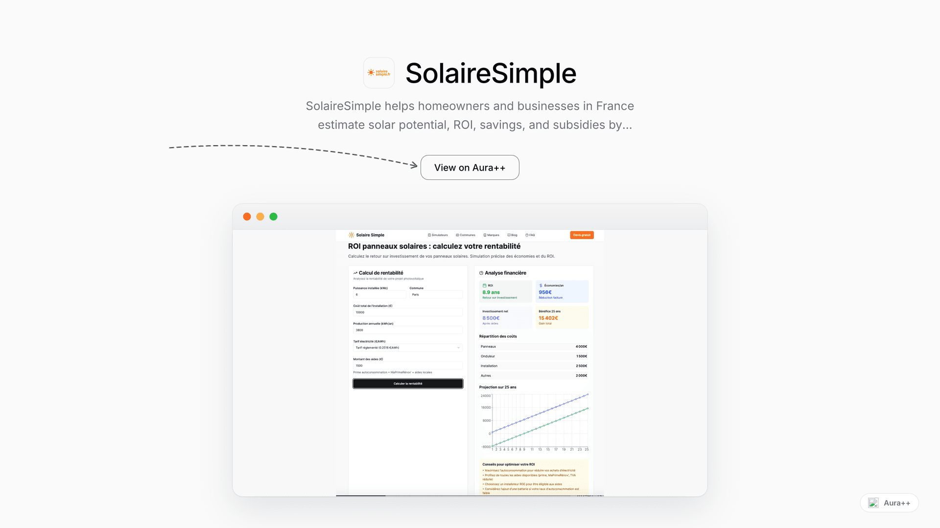 Estimating Solar ROI in France: How SolaireSimple Excels