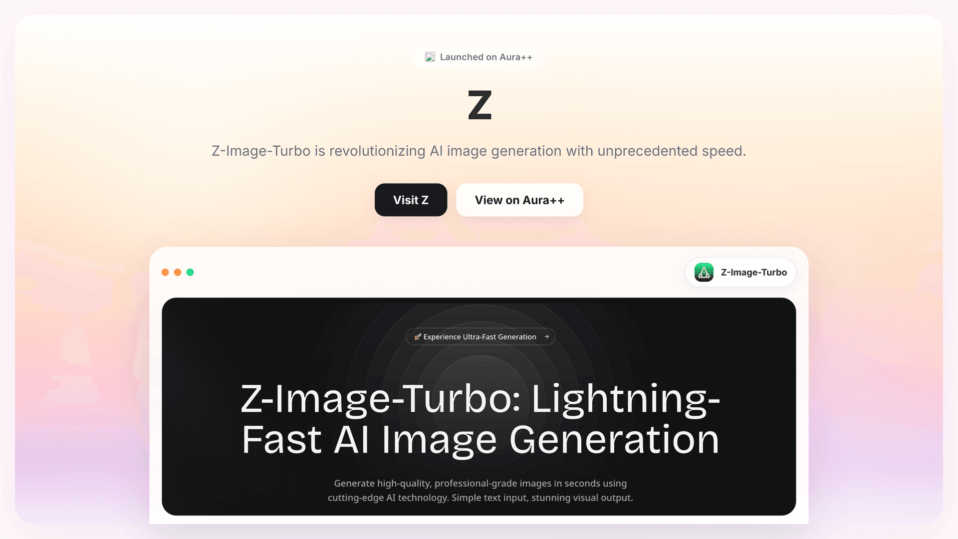 Z-Image-Turbo launch story featured image on Aura++