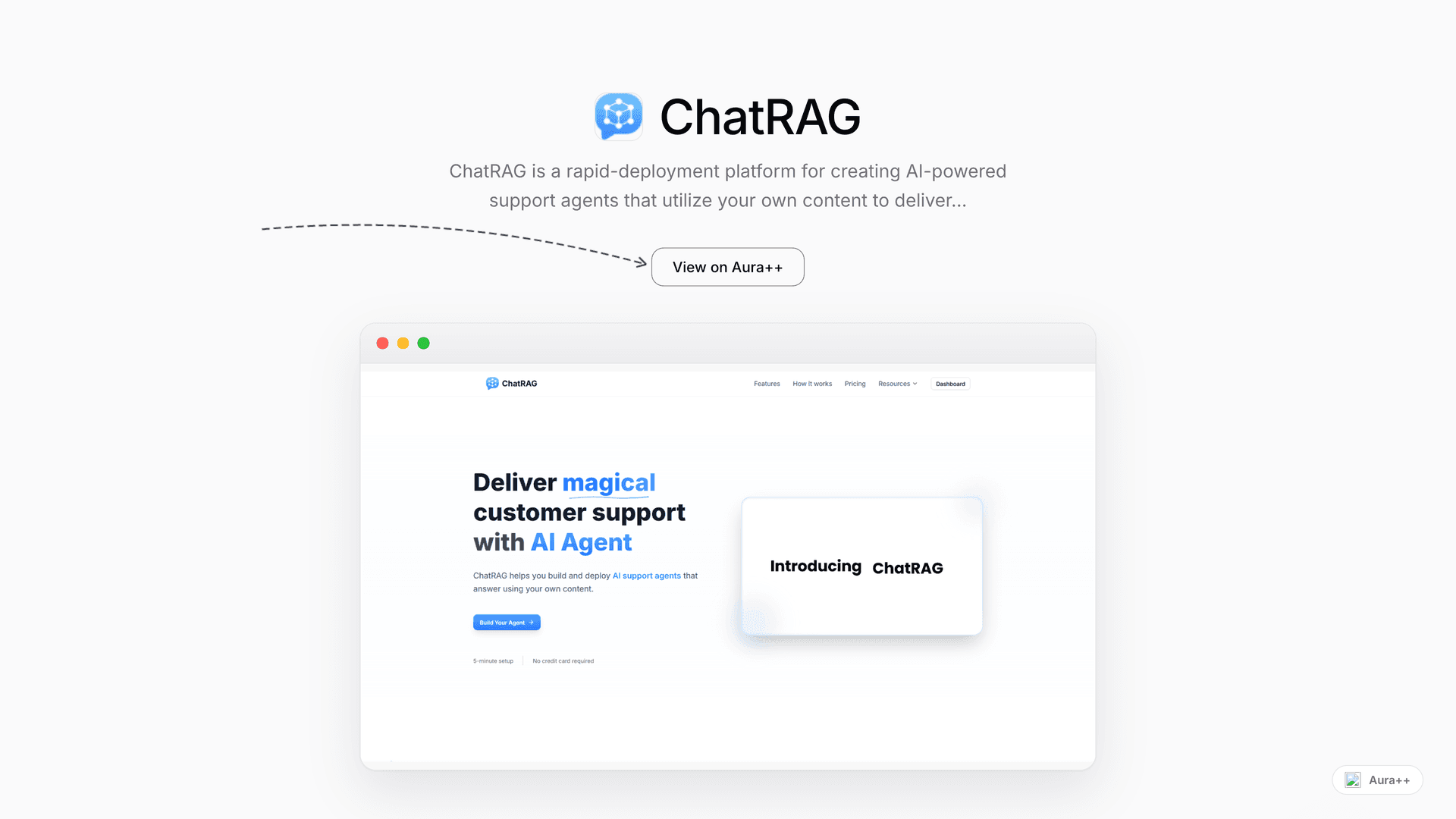 ChatRAG launch story featured image on Aura++