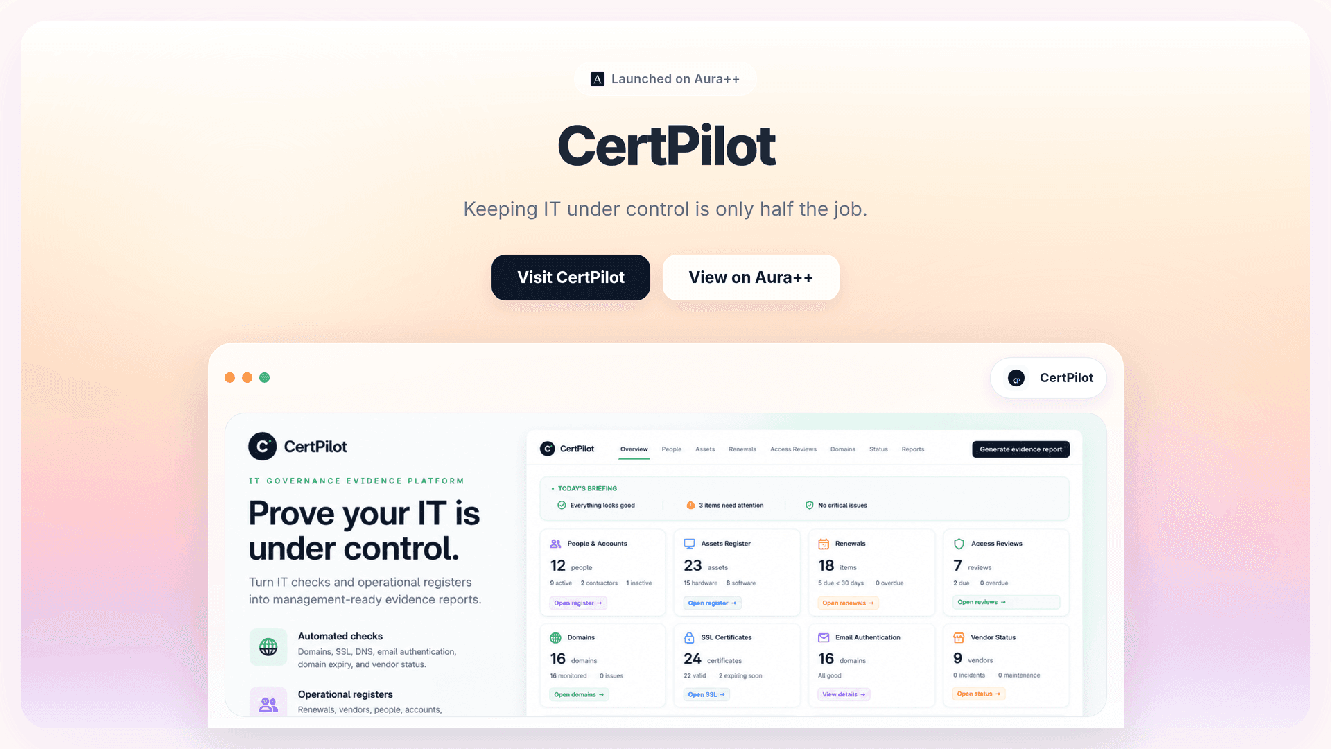 Simplify IT Governance: How CertPilot Streamlines Reporting