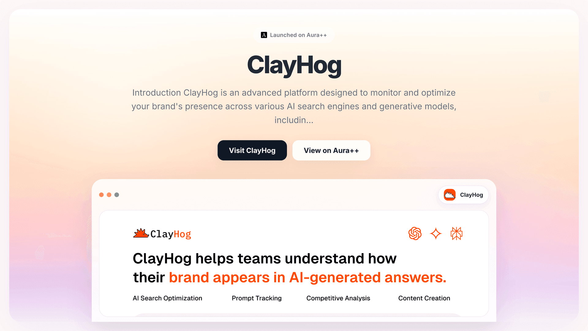 ClayHog launch story featured image on Aura++