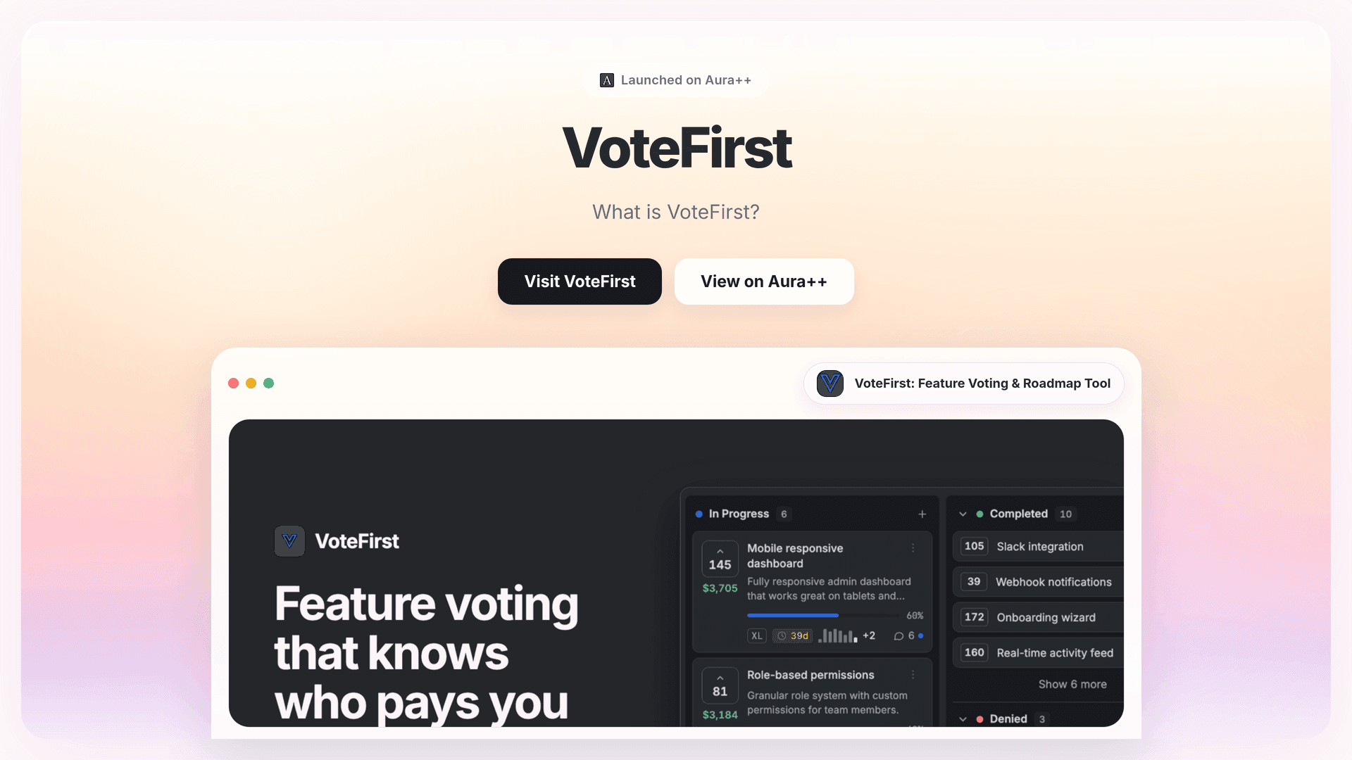 Prioritize Features with VoteFirst: Integrate Feedback & Revenue