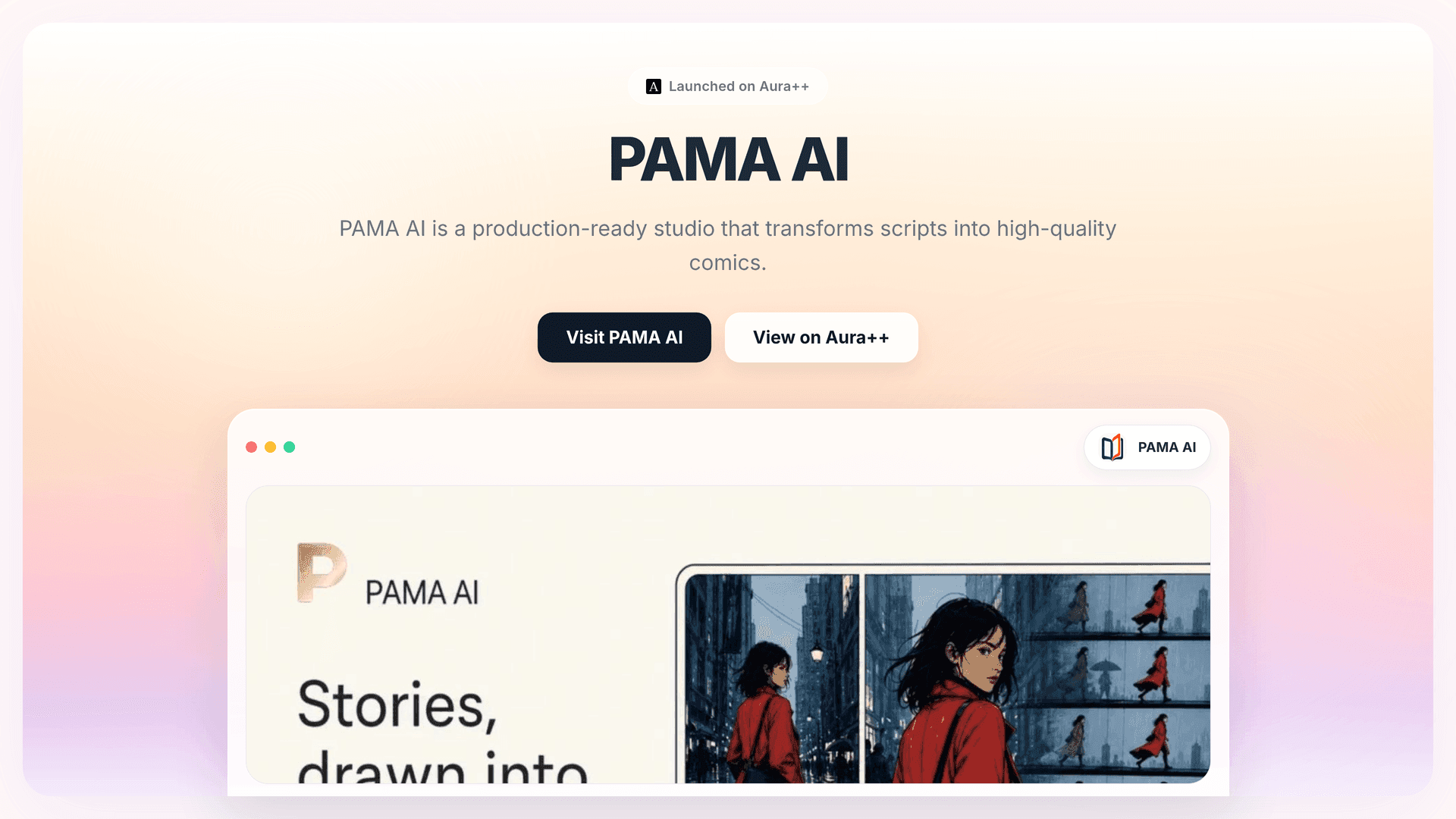 PAMA AI launch story featured image on Aura++