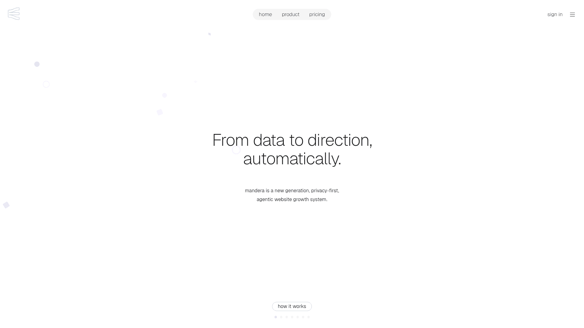 Mandera: Privacy-First Growth Platform product preview for startup listing on Aura++