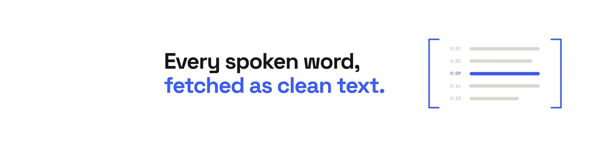 TranscriptFetch product preview for startup listing on Aura++