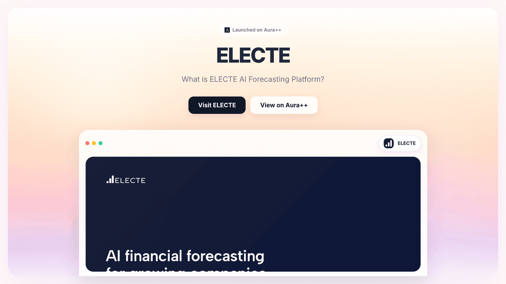 ELECTE launch story featured image on Aura++