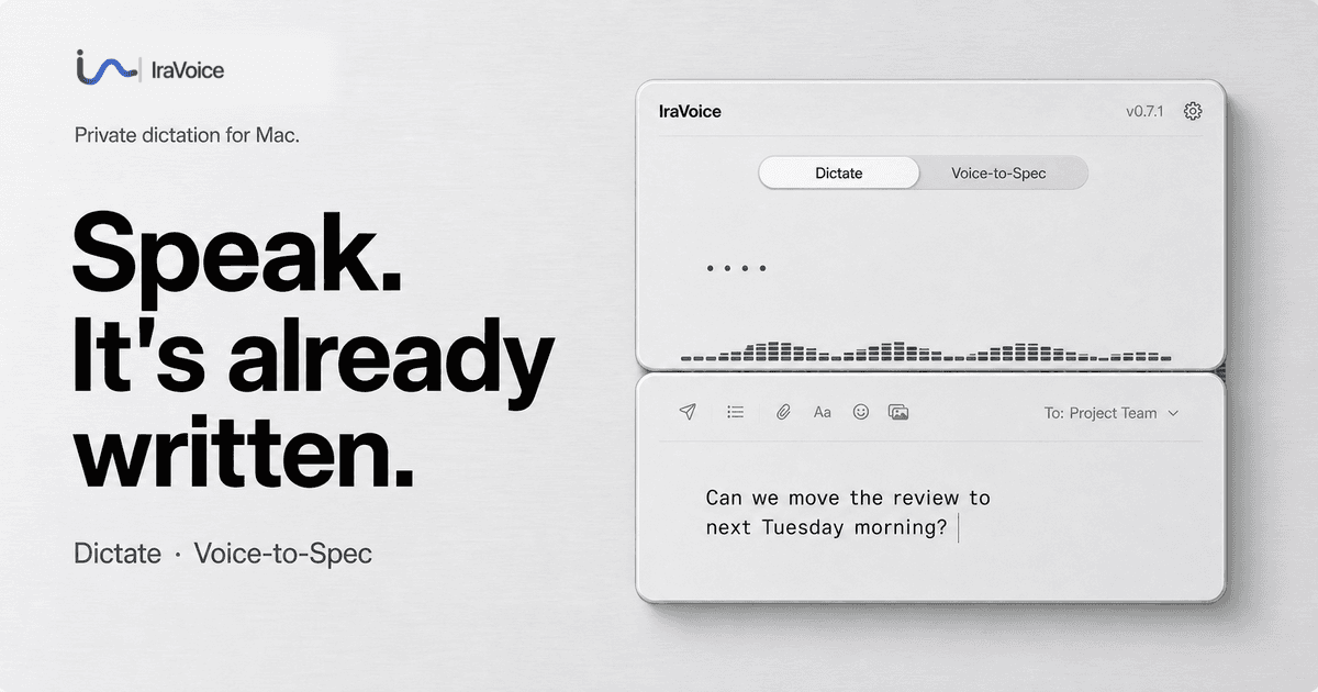 IraVoice product preview for startup listing on Aura++