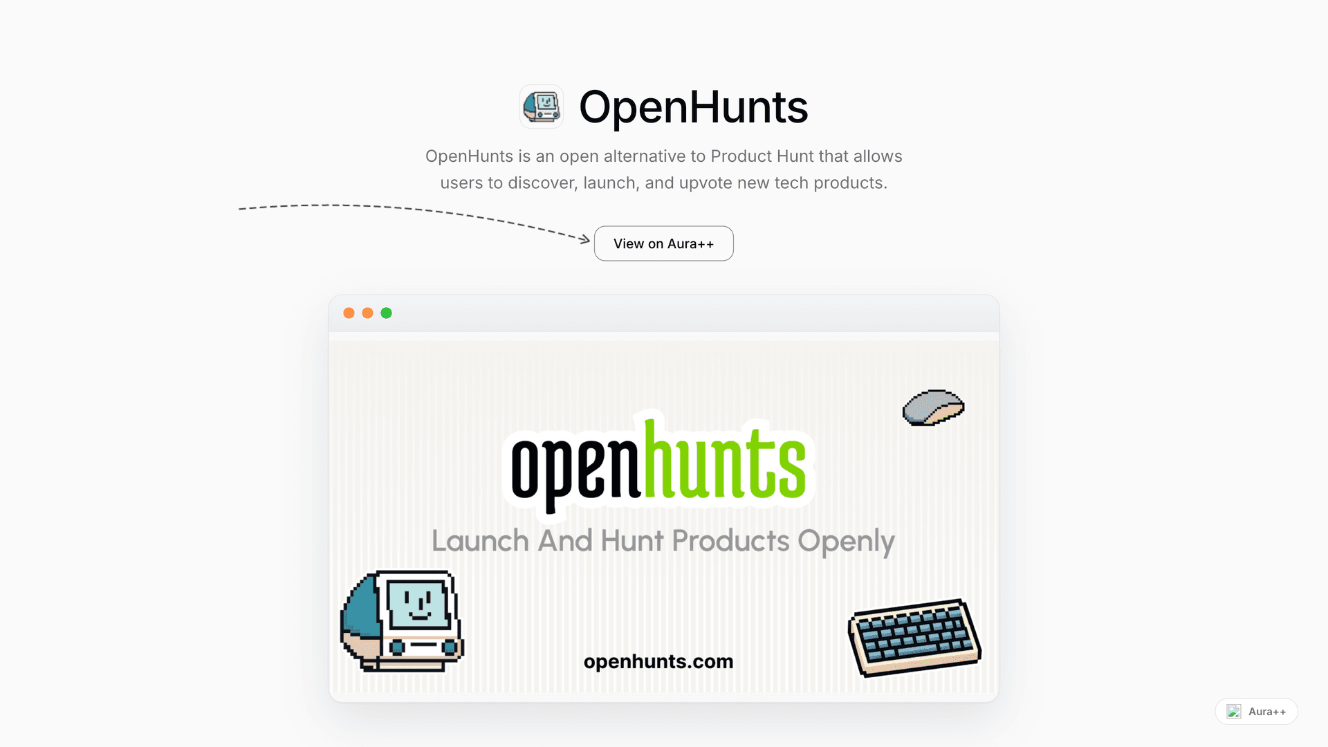 OpenHunts launch story featured image on Aura++
