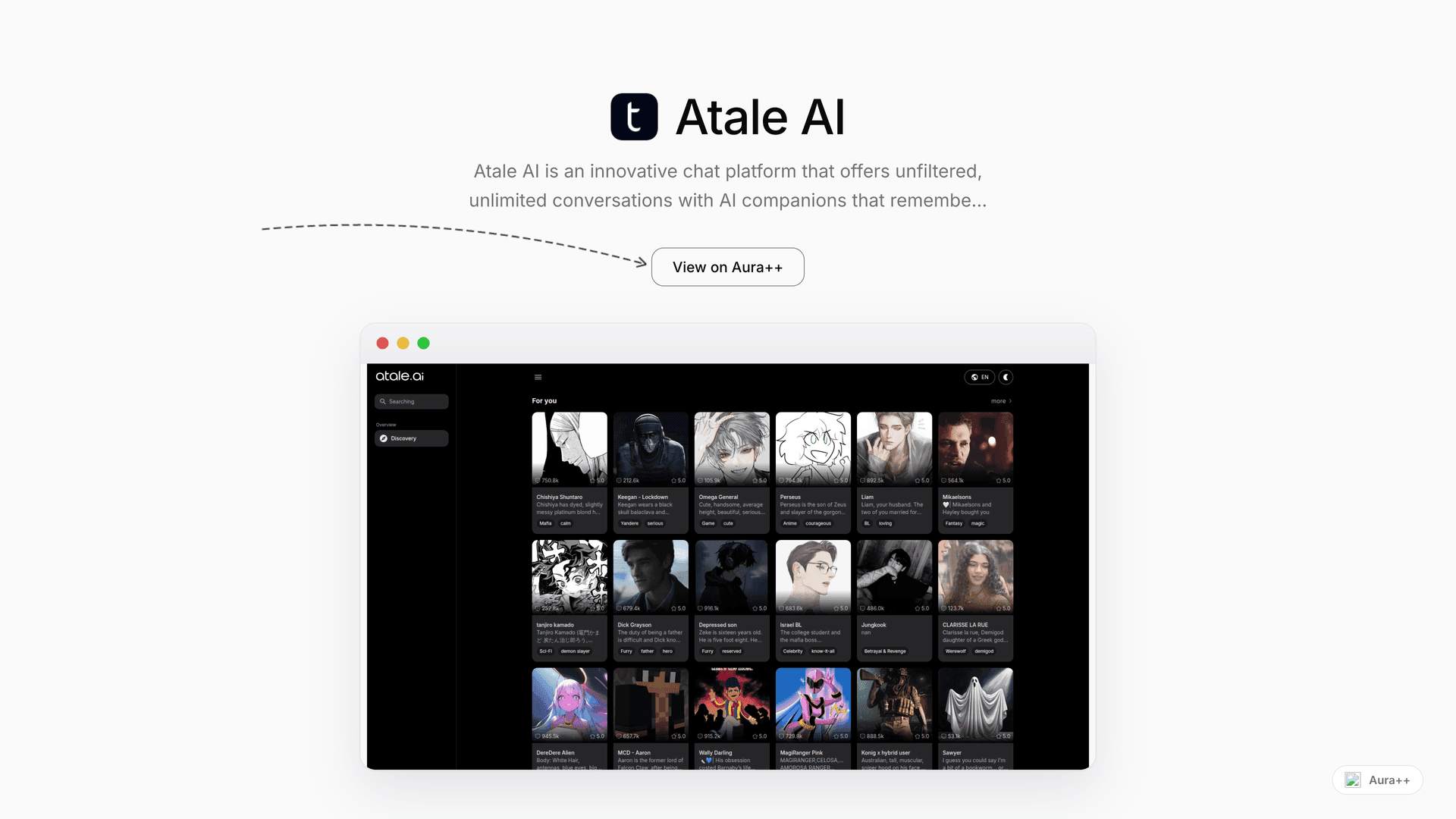 Atale AI: Persistent Memory Chatbot launch story featured image on Aura++