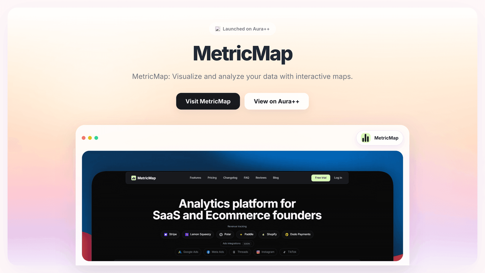 MetricMap launch story featured image on Aura++