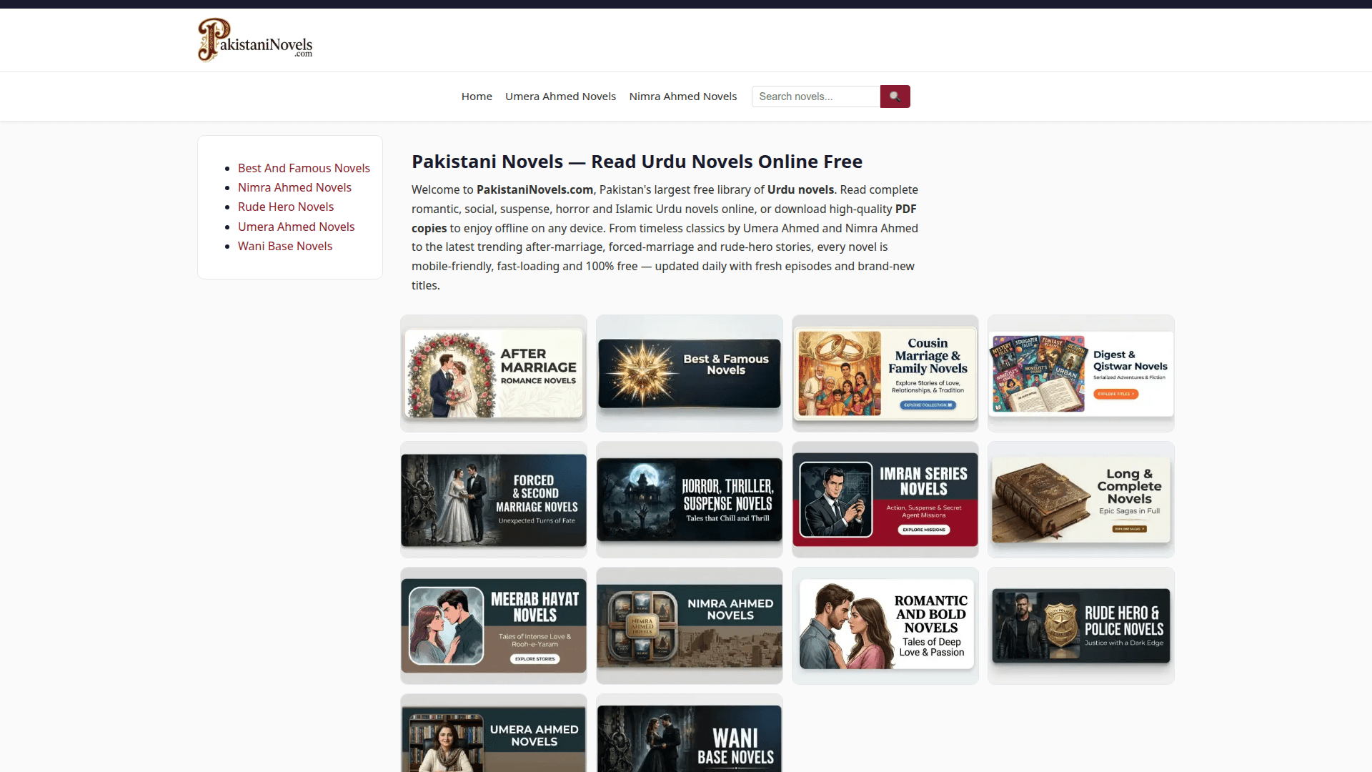 Pakistani Urdu Novels Library product preview for startup listing on Aura++