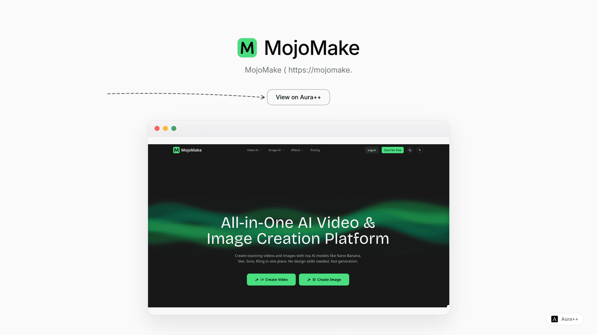 MojoMake launch story featured image on Aura++
