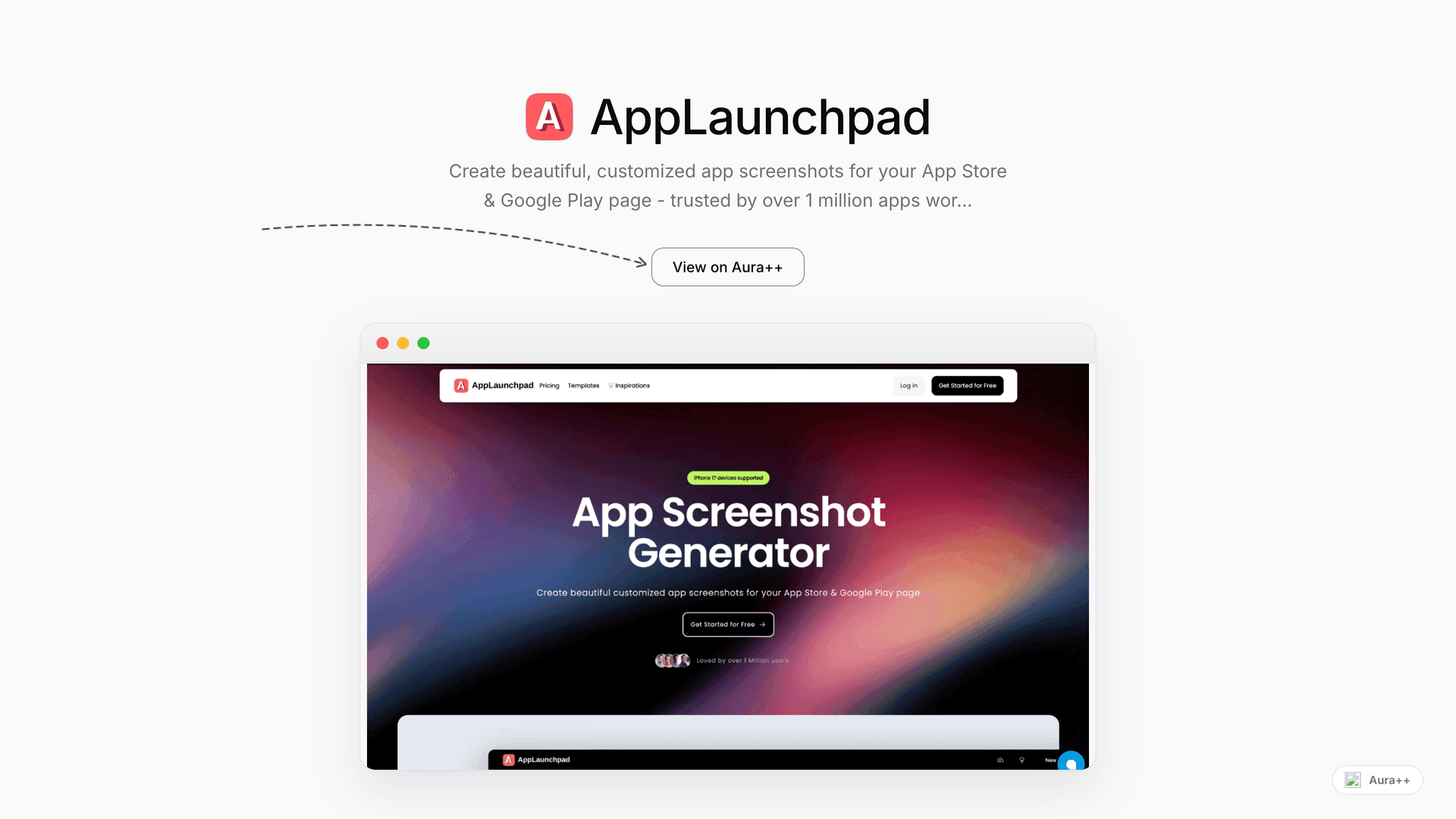 AppLaunchpad launch story featured image on Aura++