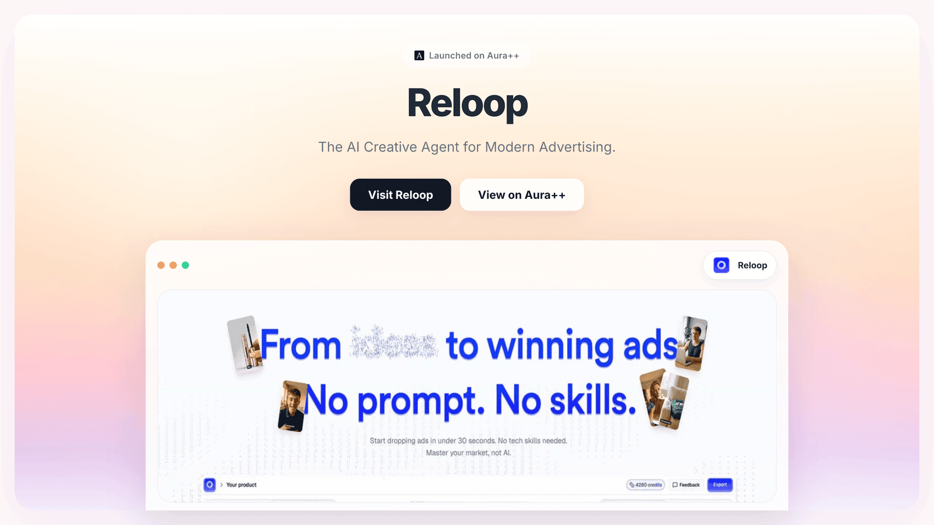 Reloop launch story featured image on Aura++