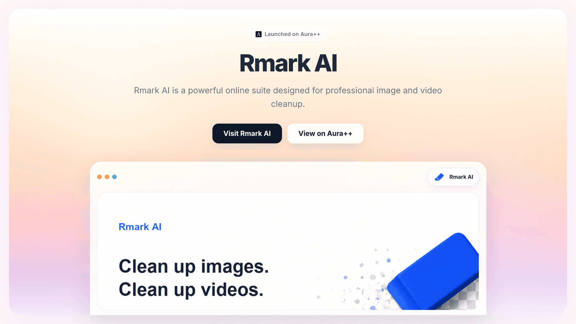 Rmark AI launch story featured image on Aura++