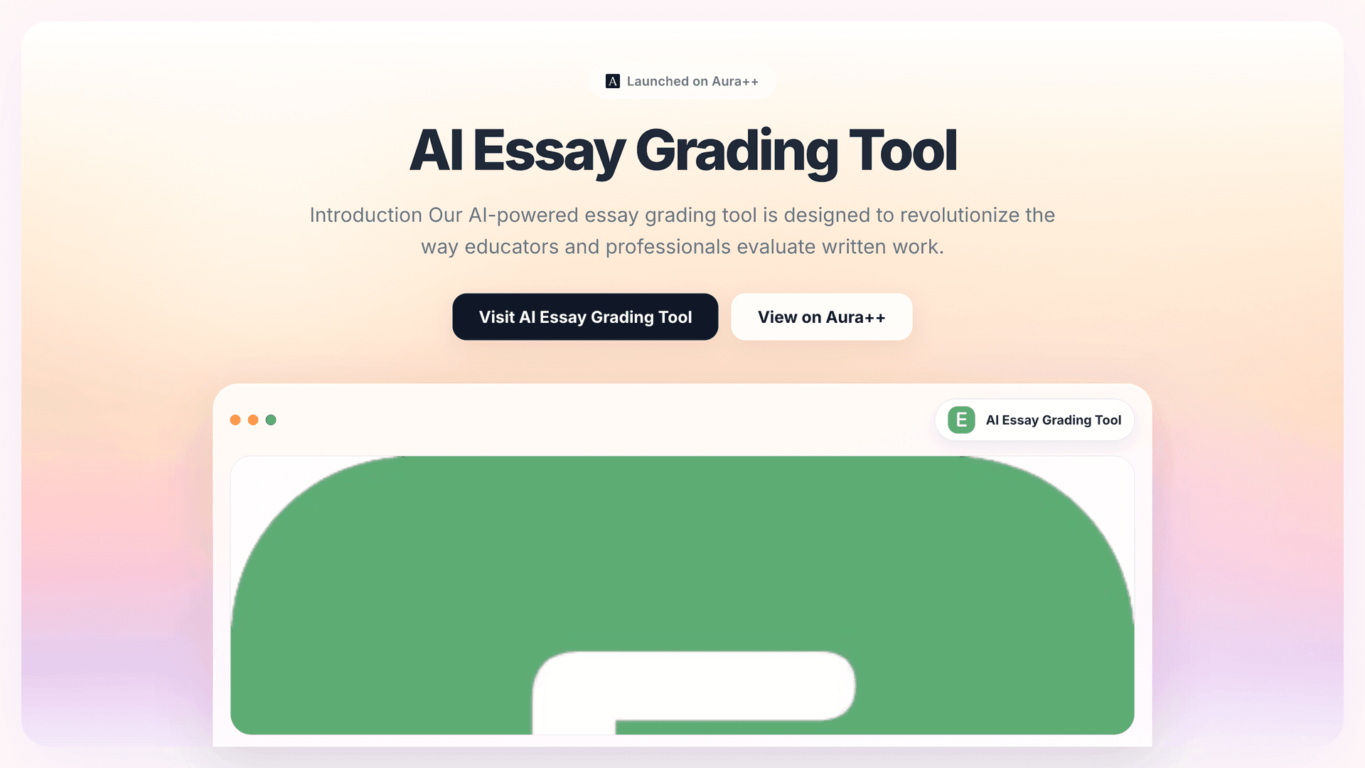 AI Essay Grading Tool launch story featured image on Aura++