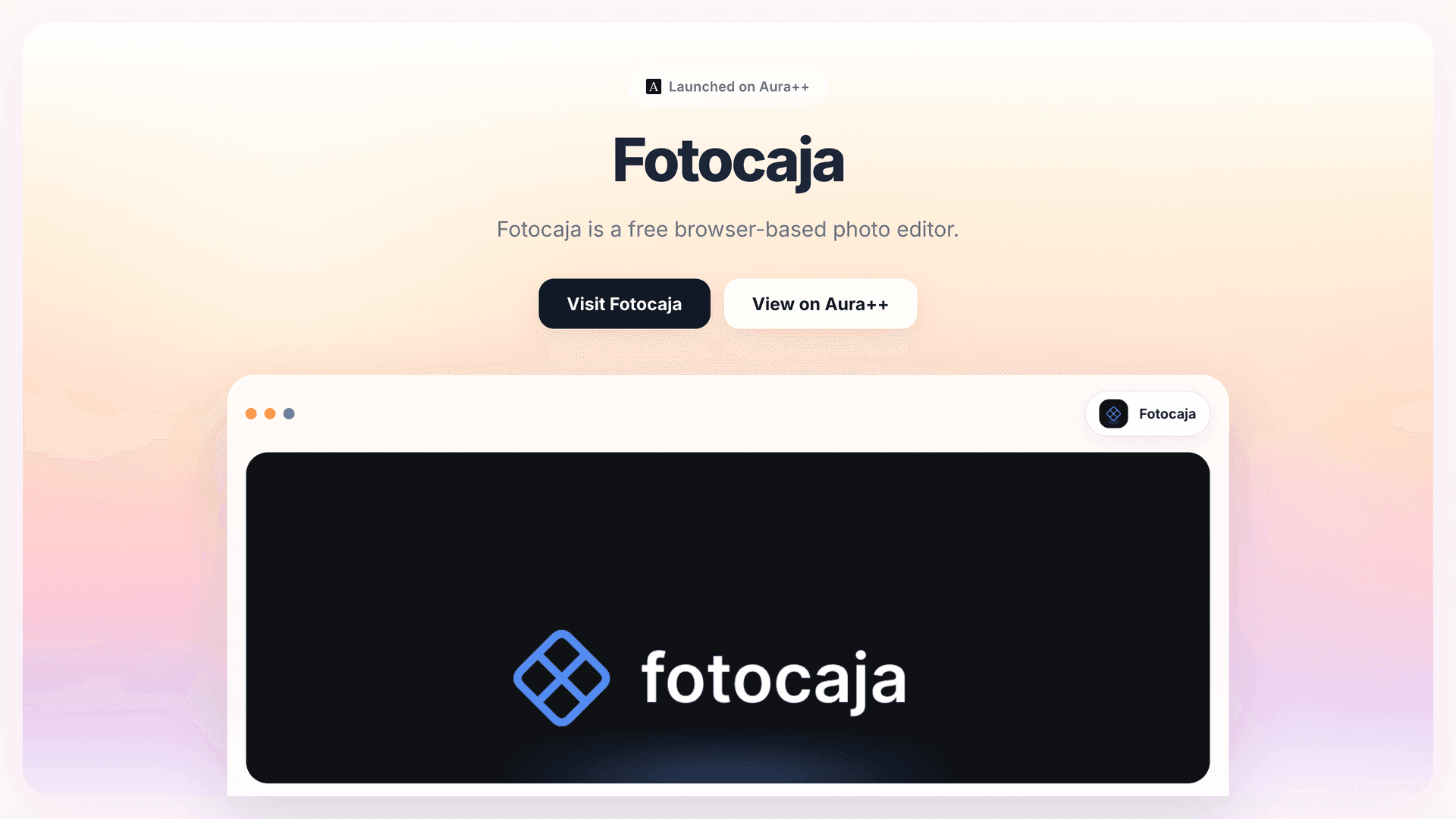 Fotocaja launch story featured image on Aura++