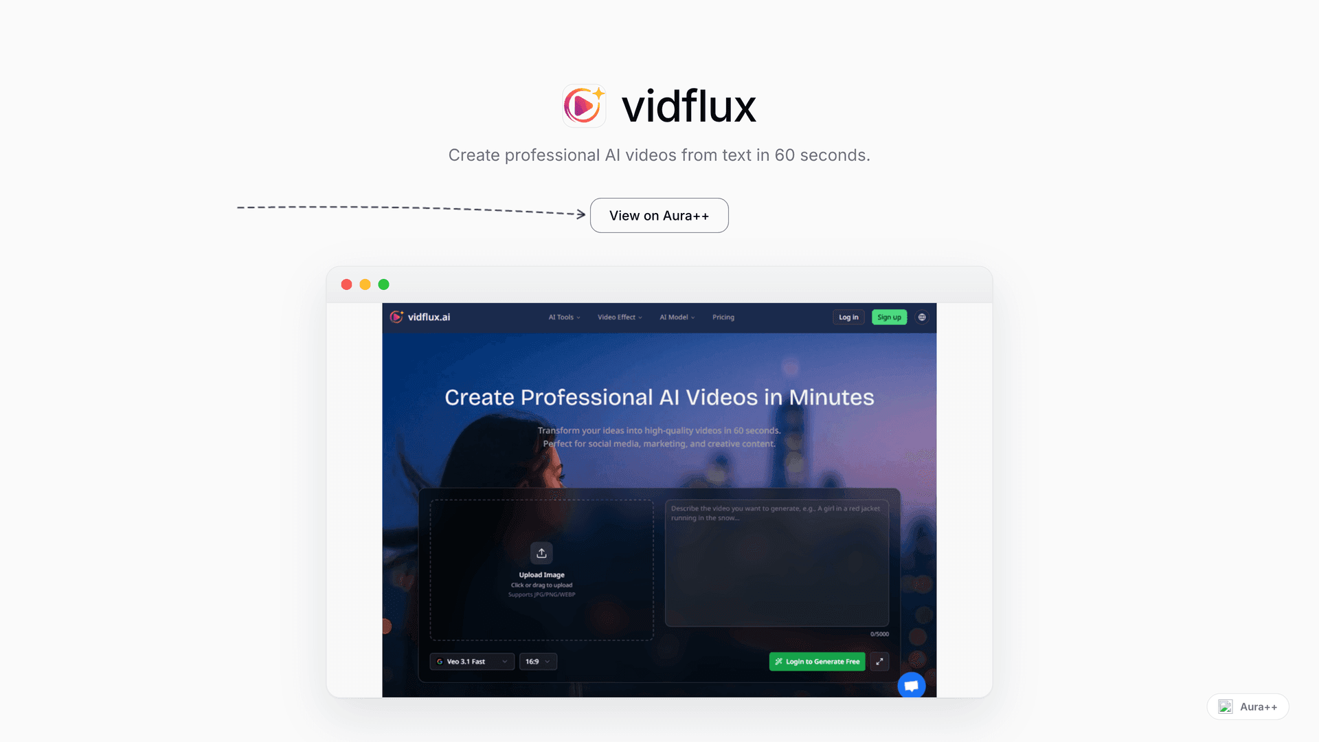 vidflux launch story featured image on Aura++
