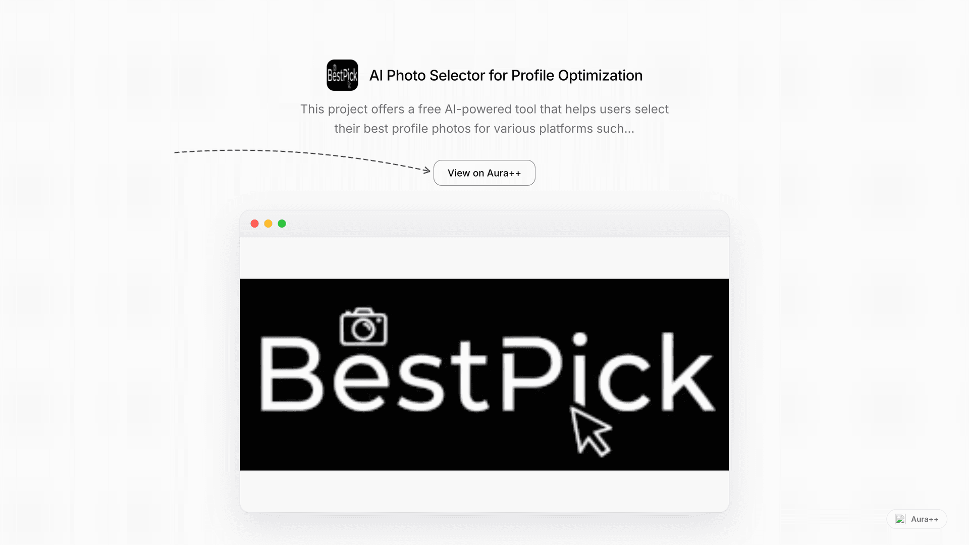 AI Photo Selector for Profile Optimization launch story featured image on Aura++