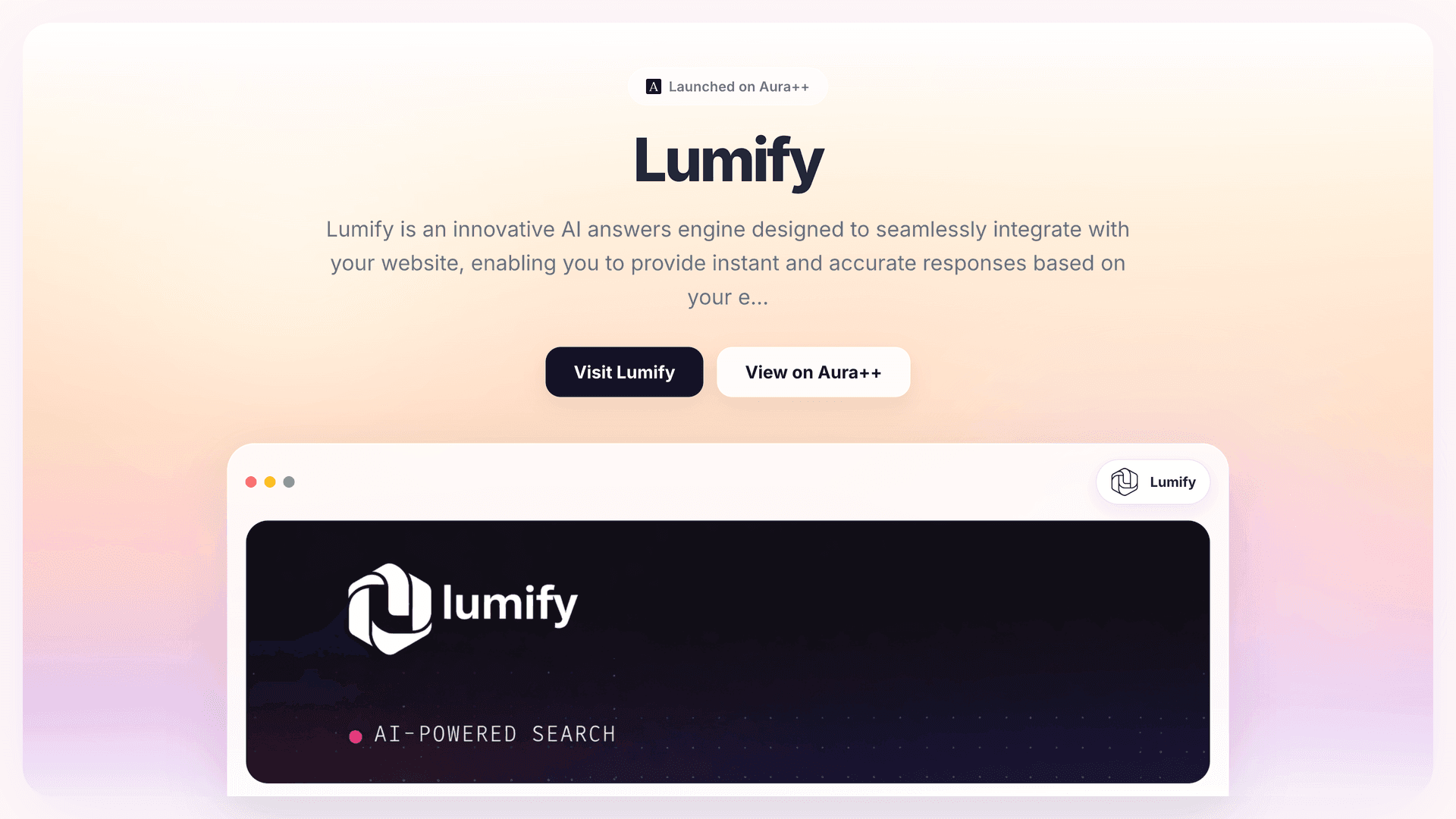 Lumify launch story featured image on Aura++
