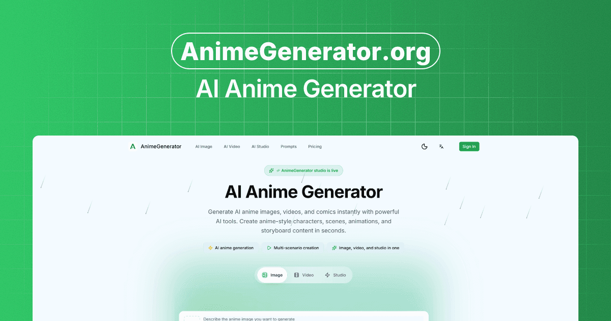 AnimeGenerator AI product preview for startup listing on Aura++