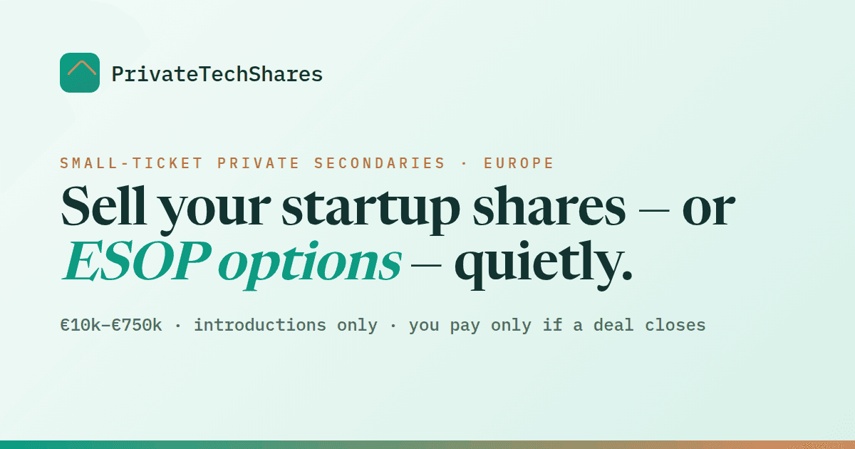 PrivateTechShares product preview for startup listing on Aura++