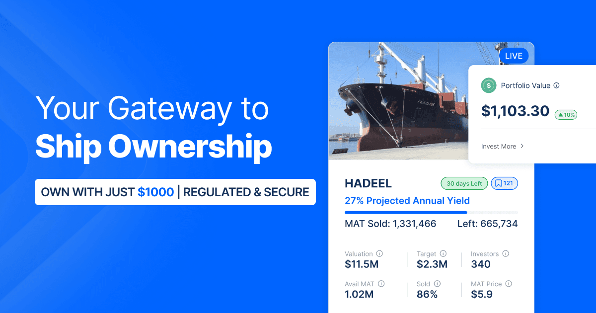 Shipfinex - Digital Ship Ownership Platform product preview for startup listing on Aura++